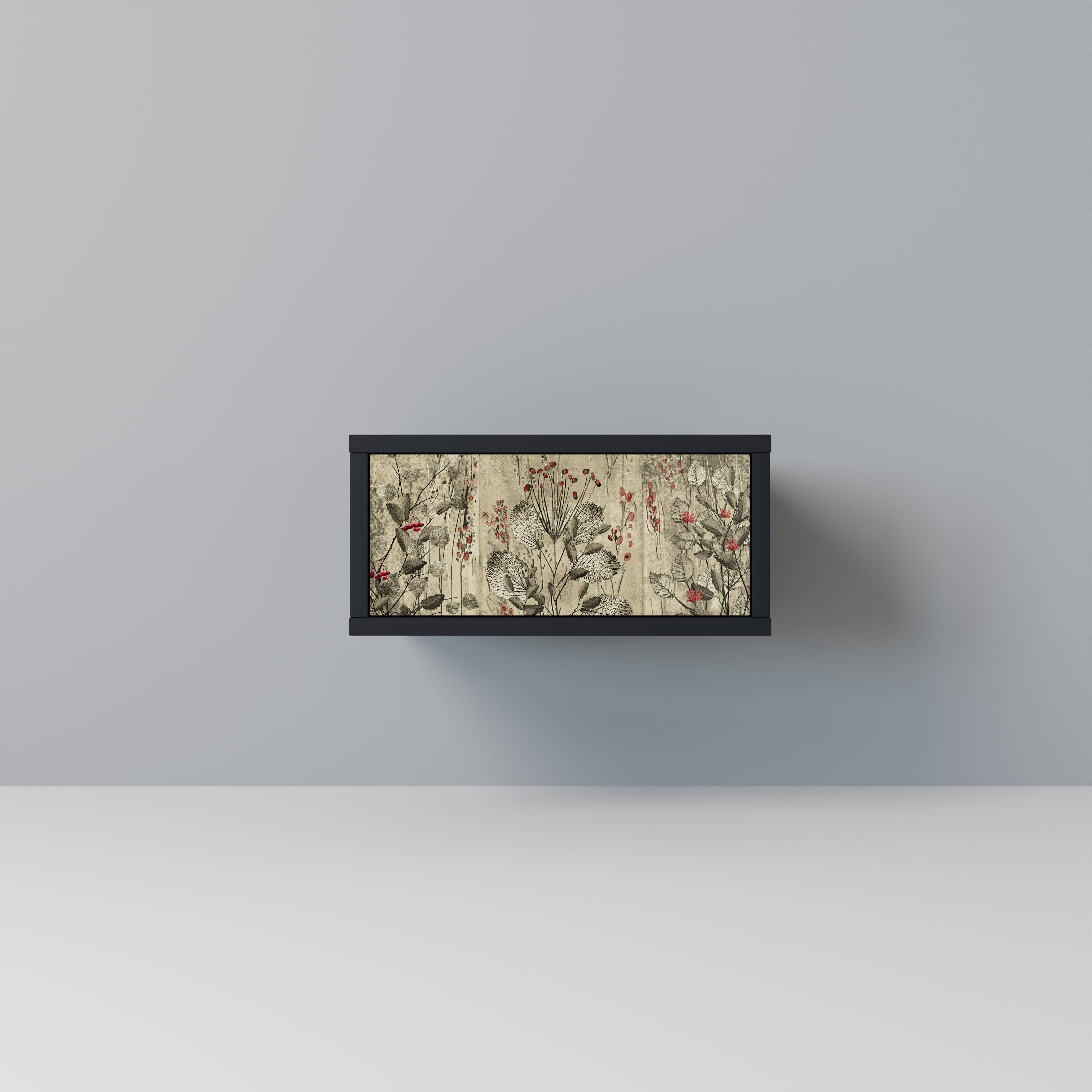 Table de chevet HERBAL GRACE en finition noire