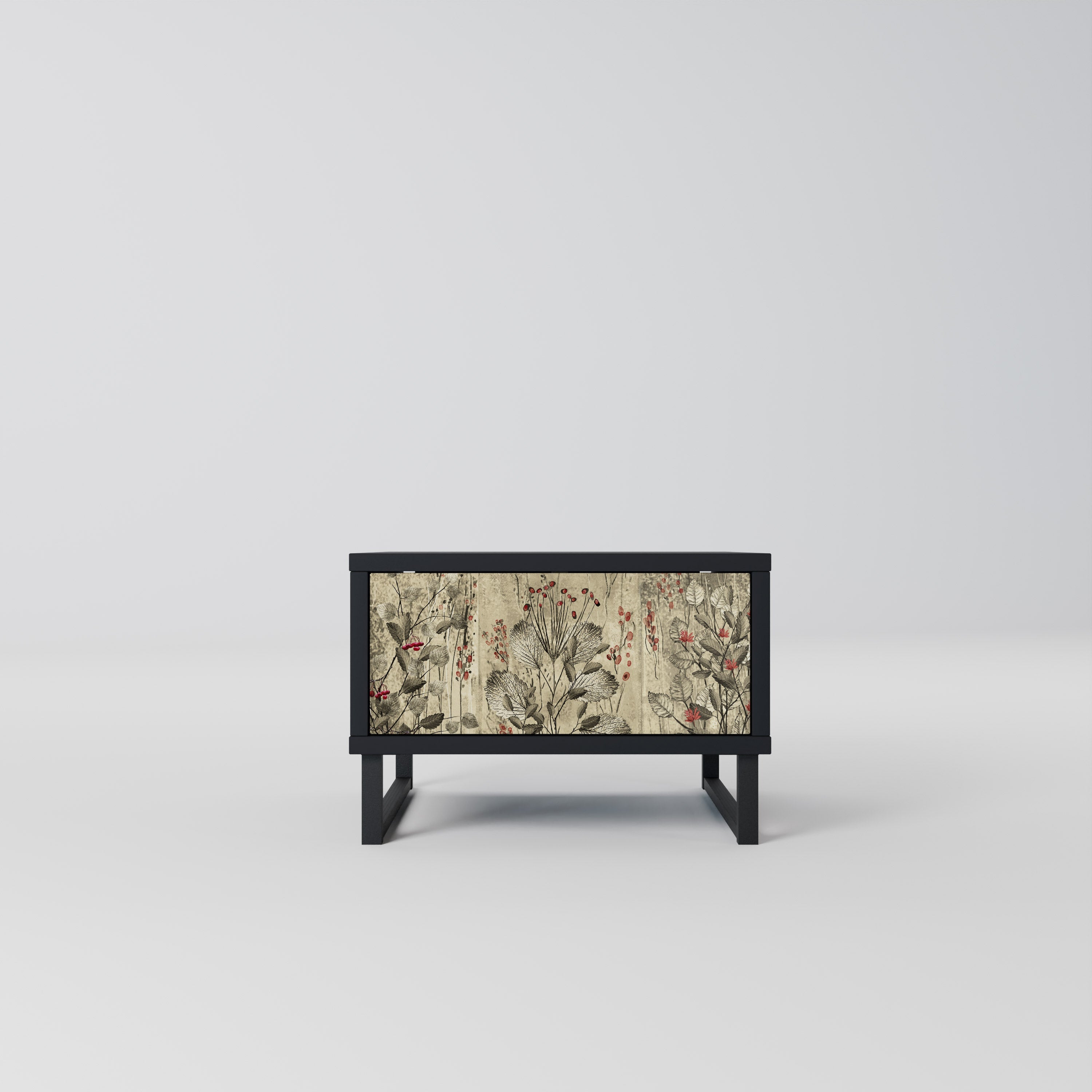 Table de chevet HERBAL GRACE en finition noire