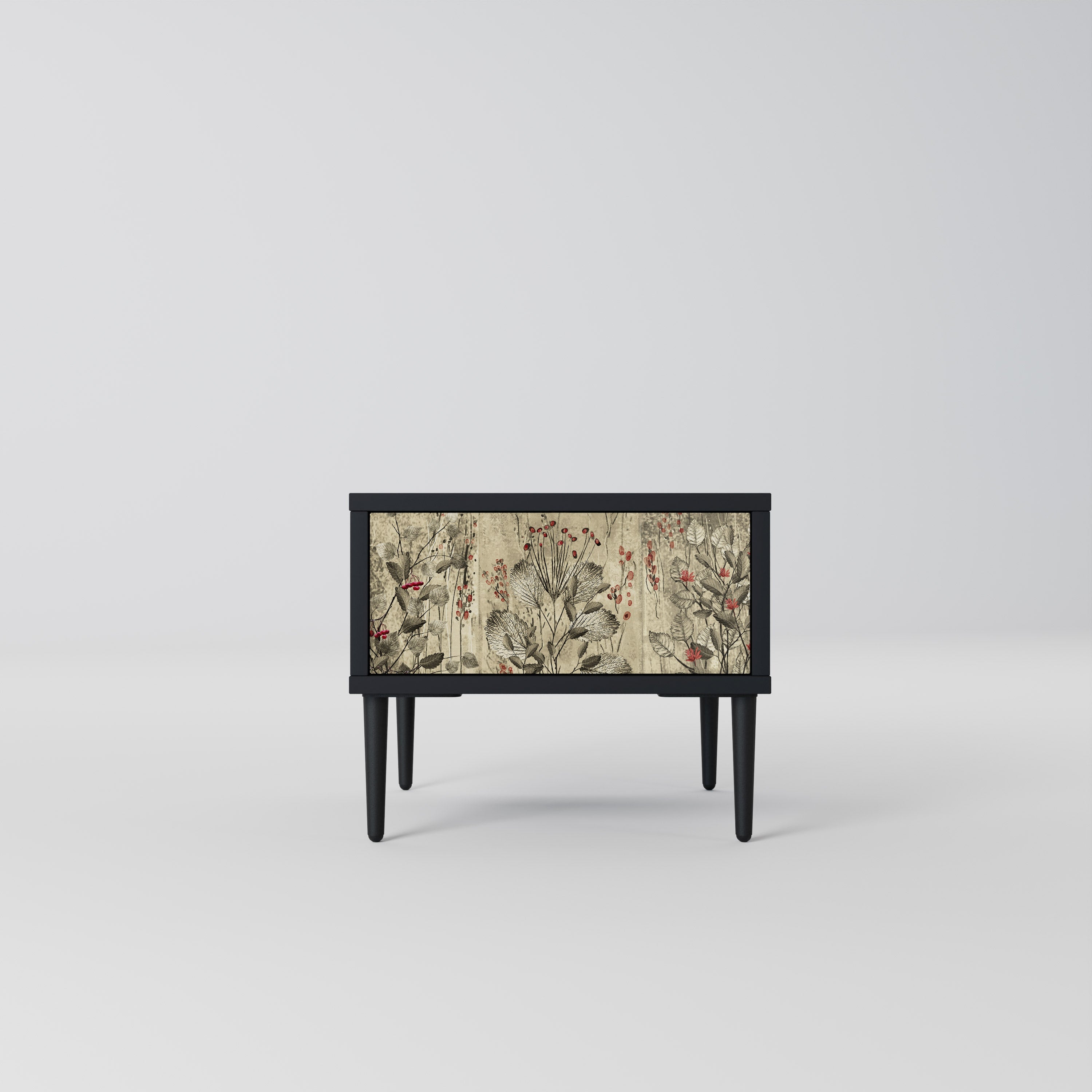 Table de chevet HERBAL GRACE en finition noire