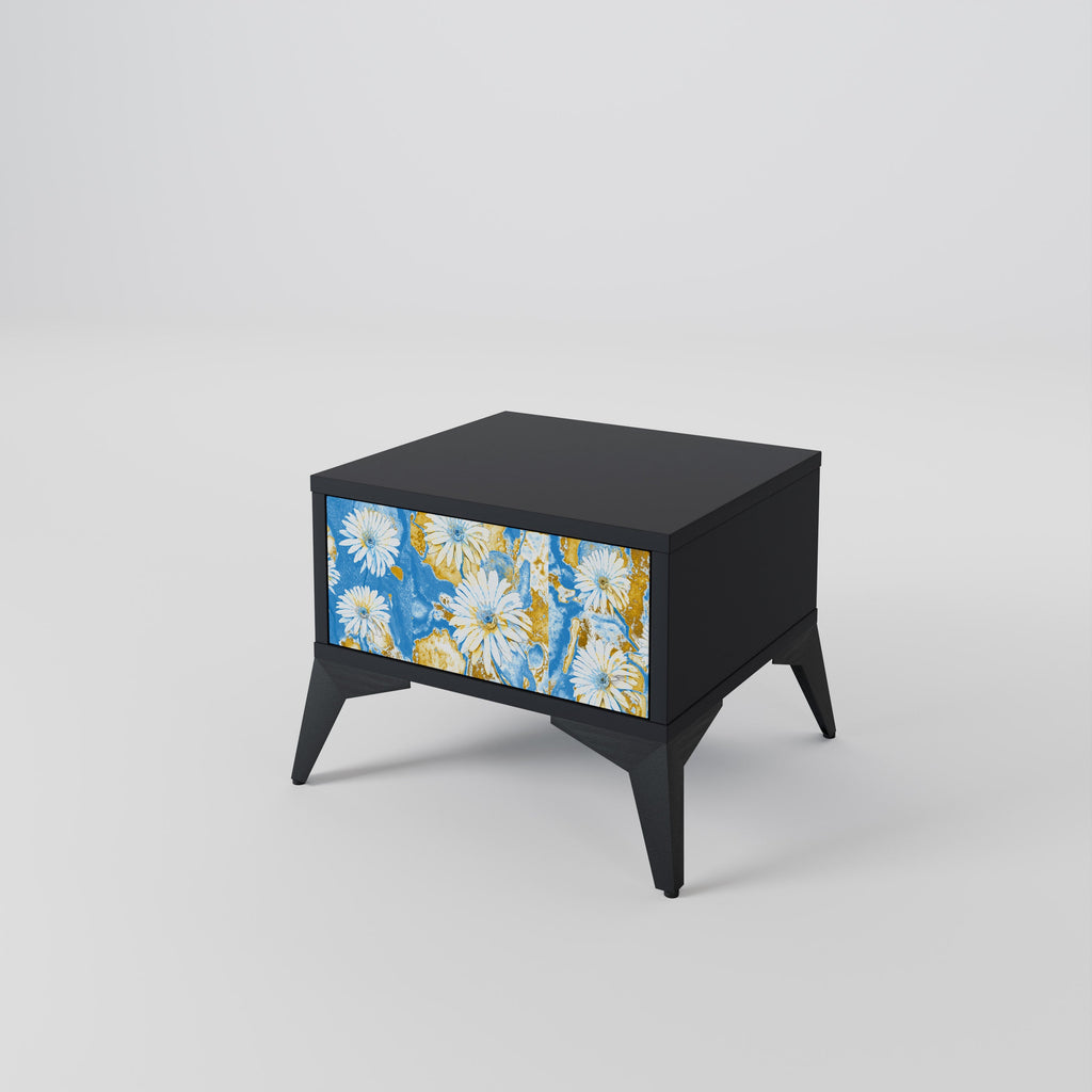 Table de chevet DAISY LUXE en finition noire