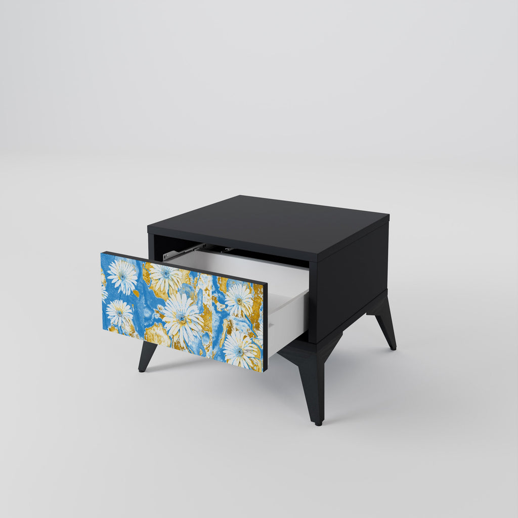 Table de chevet DAISY LUXE en finition noire