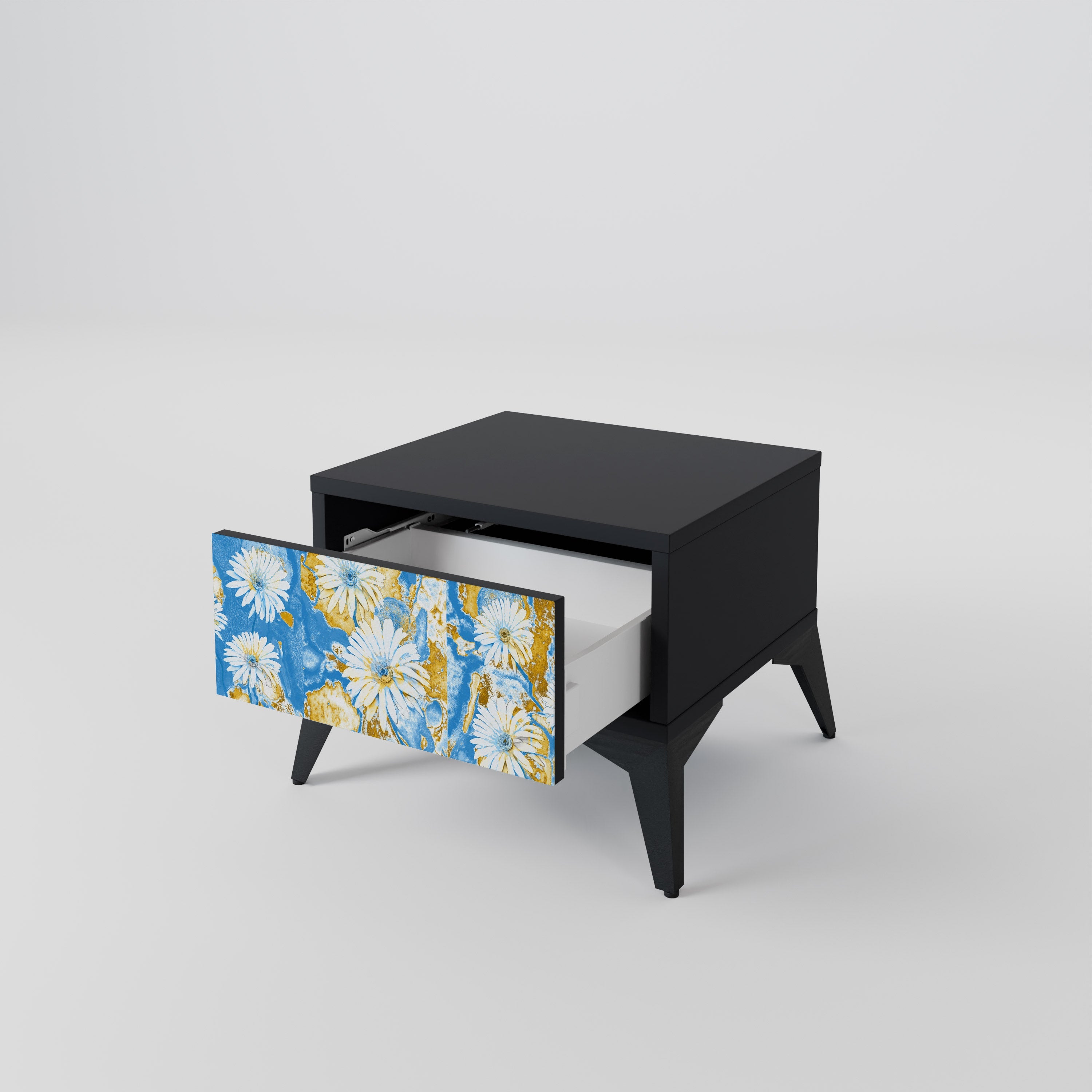 Table de chevet DAISY LUXE en finition noire