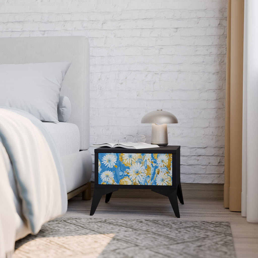 Table de chevet DAISY LUXE en finition noire