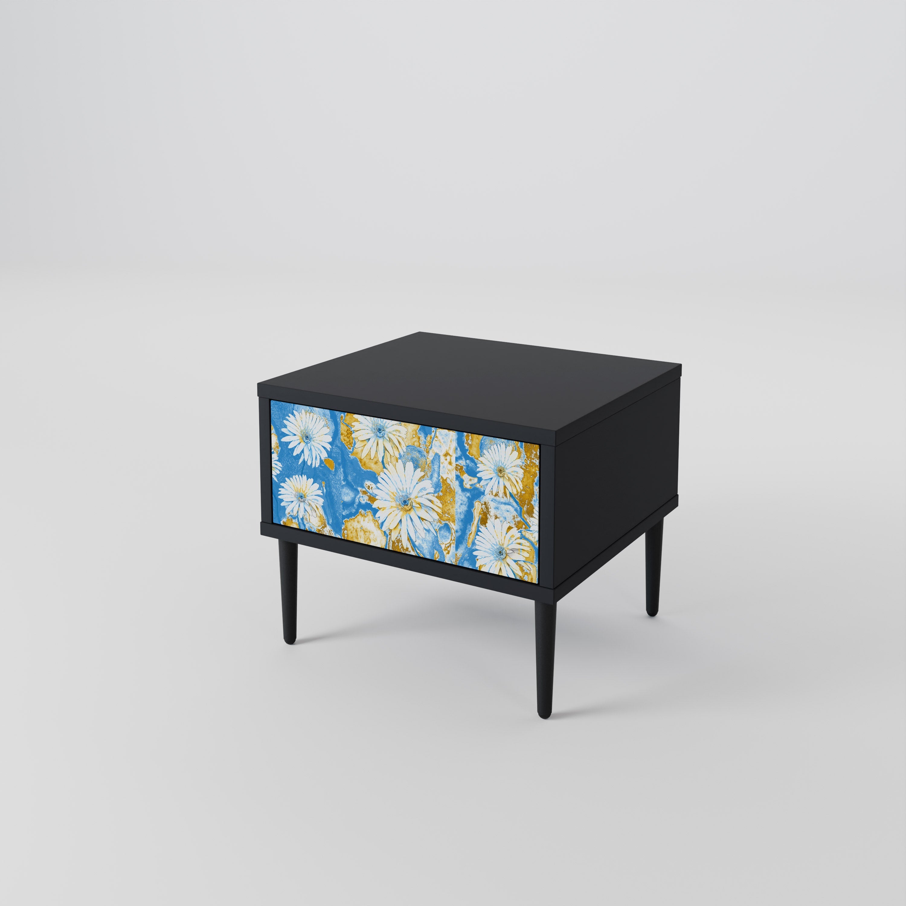 Table de chevet DAISY LUXE en finition noire