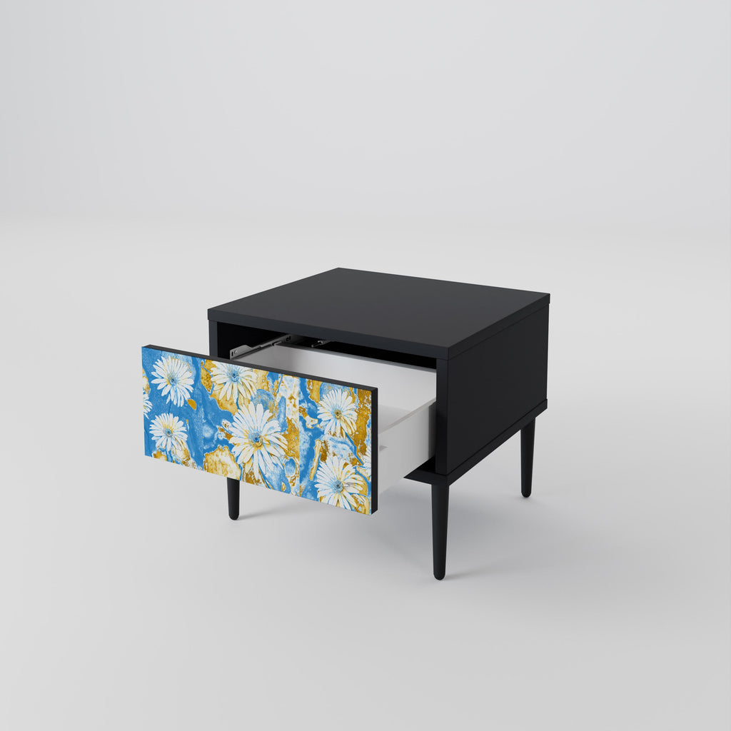 Table de chevet DAISY LUXE en finition noire