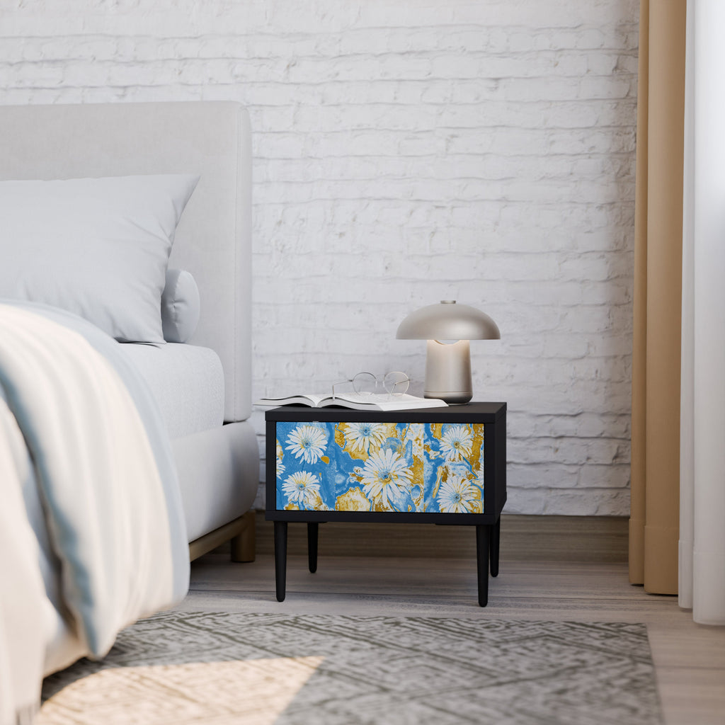 Table de chevet DAISY LUXE en finition noire