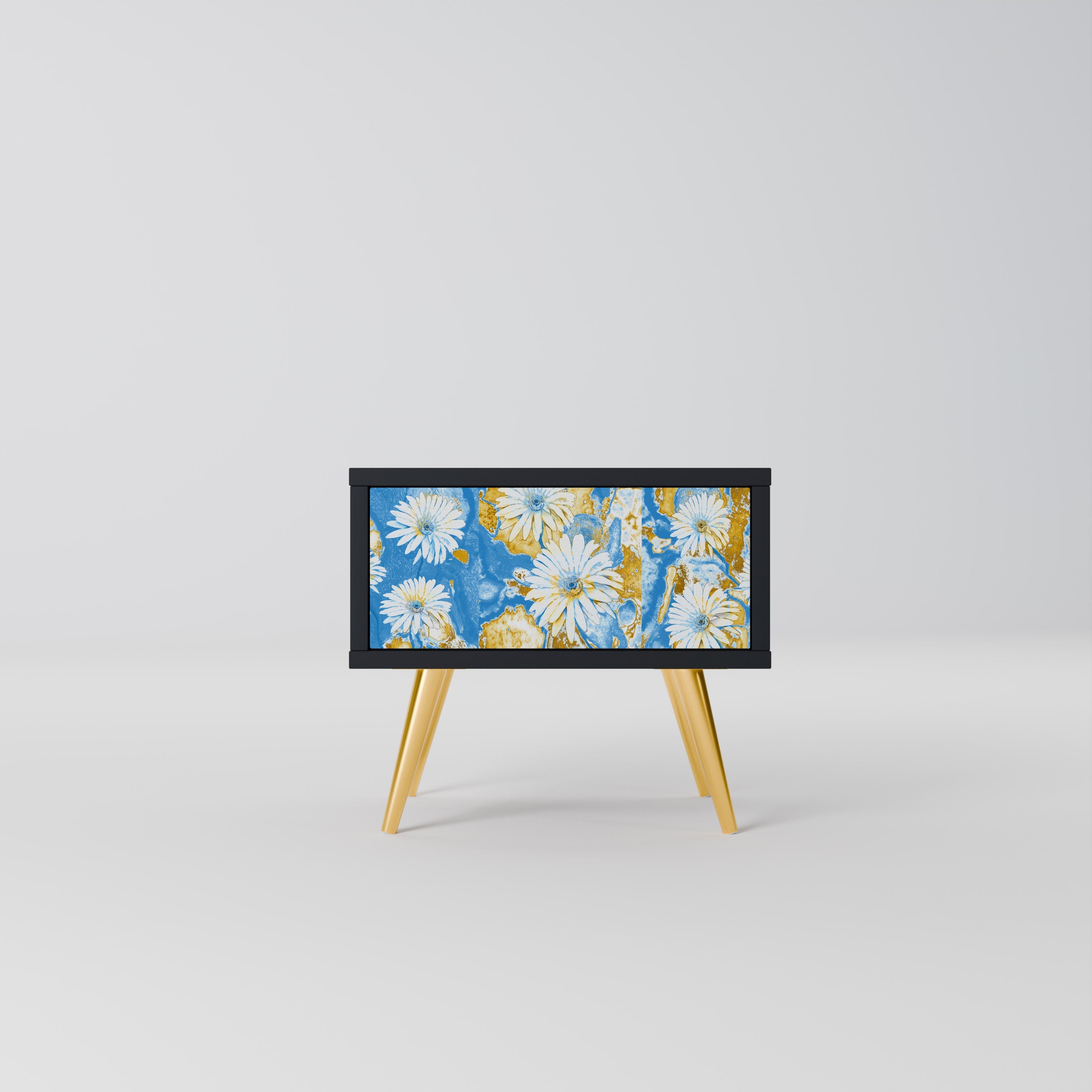 Table de chevet DAISY LUXE en finition noire