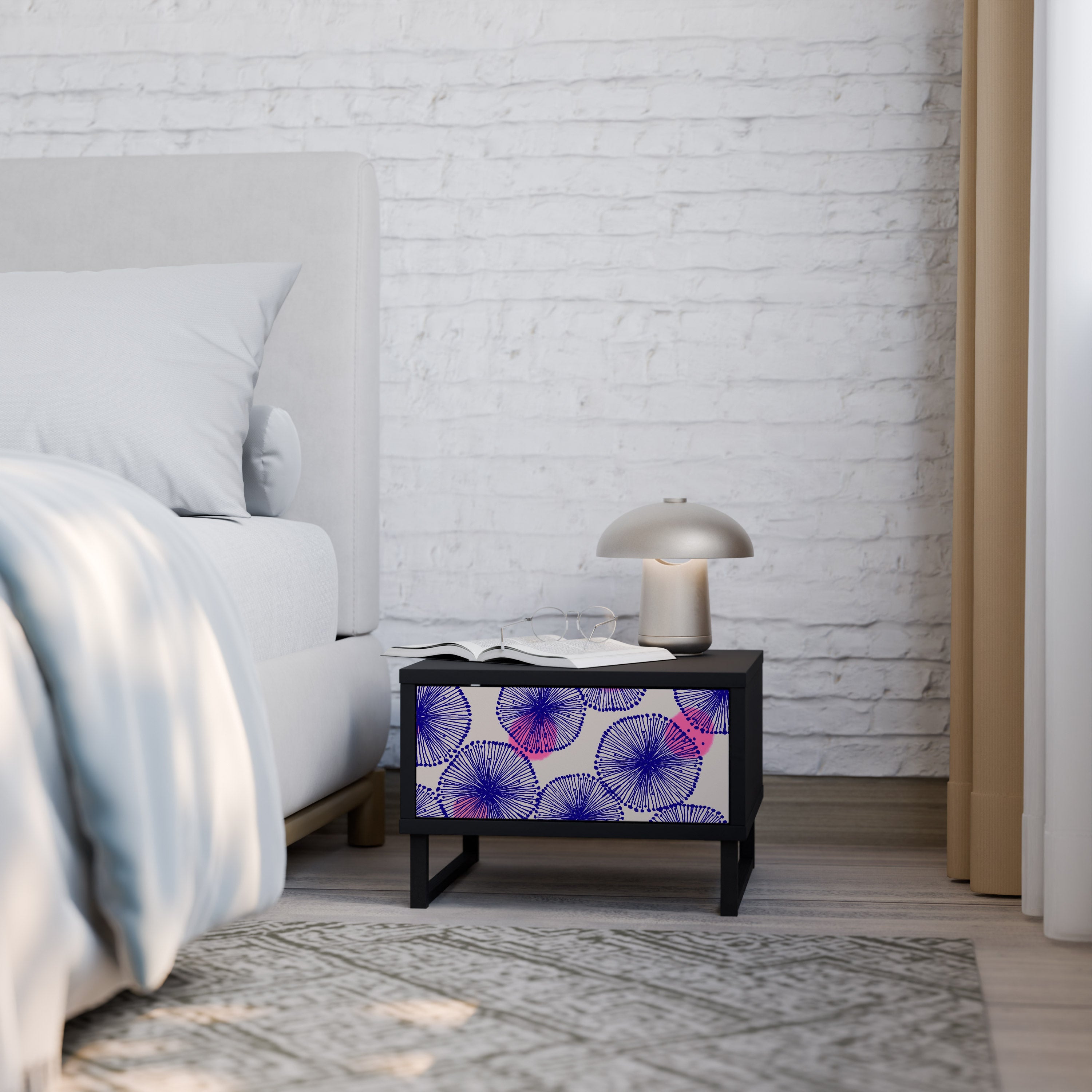 Table de chevet MAGIC NATURE en finition noire