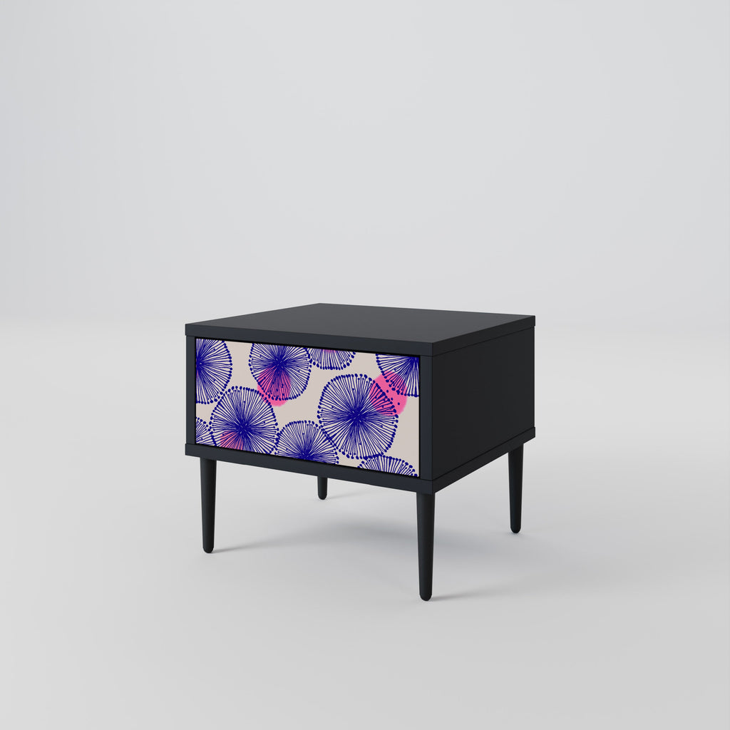 Table de chevet MAGIC NATURE en finition noire