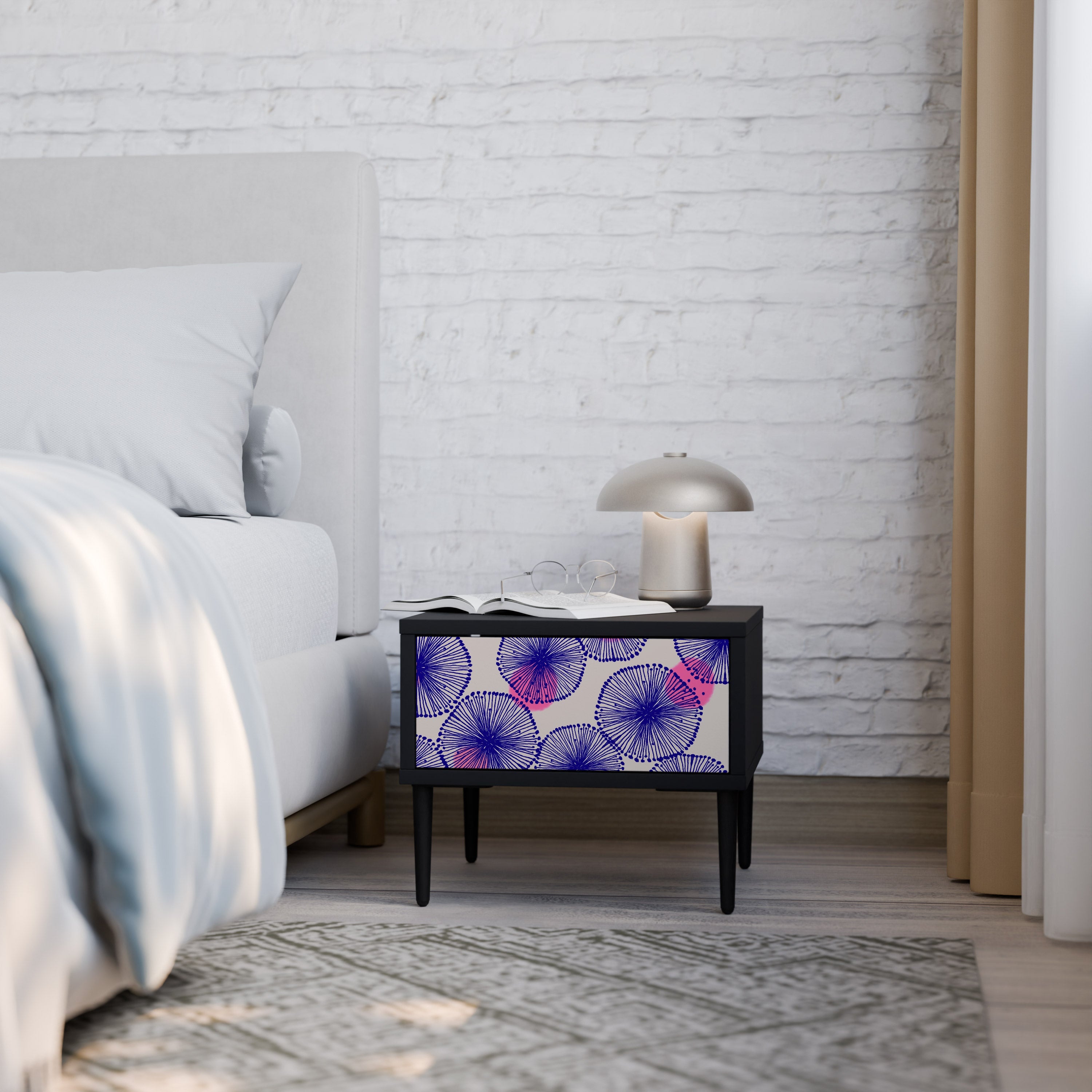 Table de chevet MAGIC NATURE en finition noire