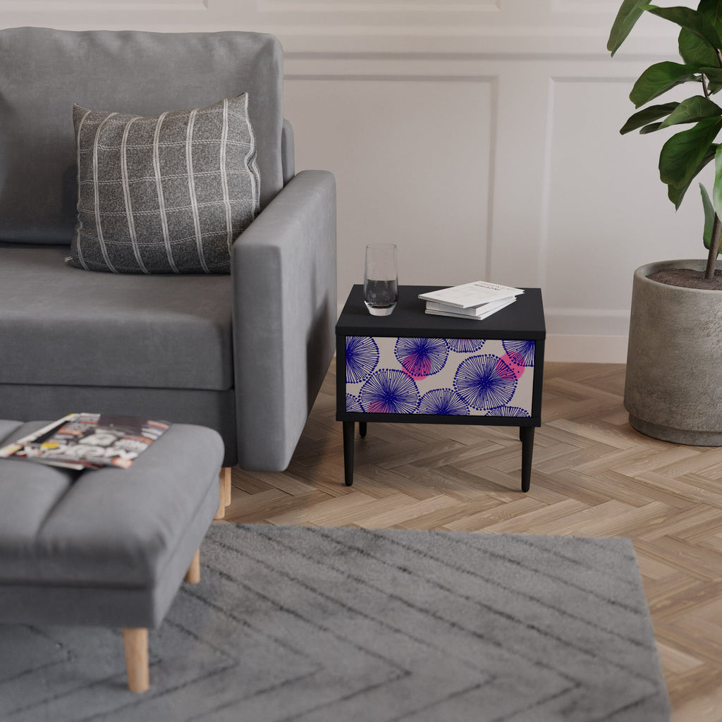 Table de chevet MAGIC NATURE en finition noire