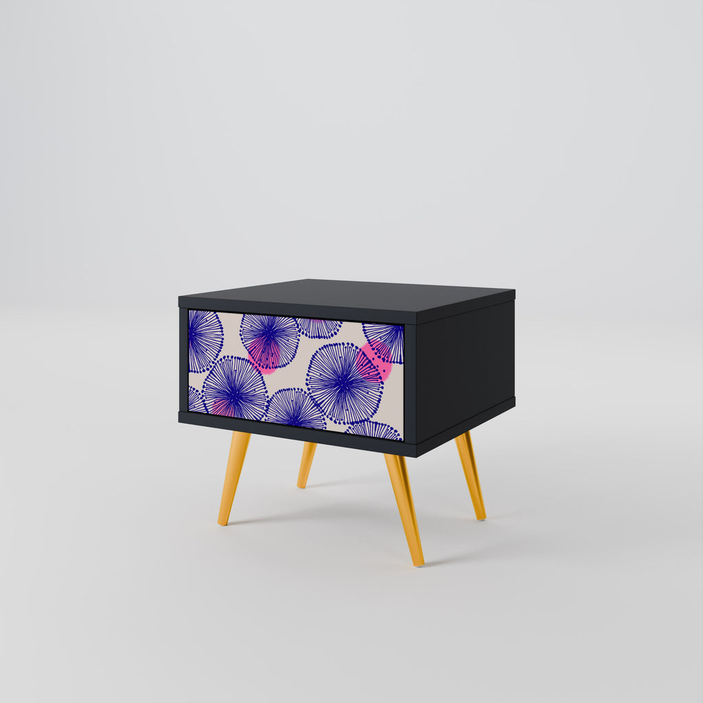 Table de chevet MAGIC NATURE en finition noire