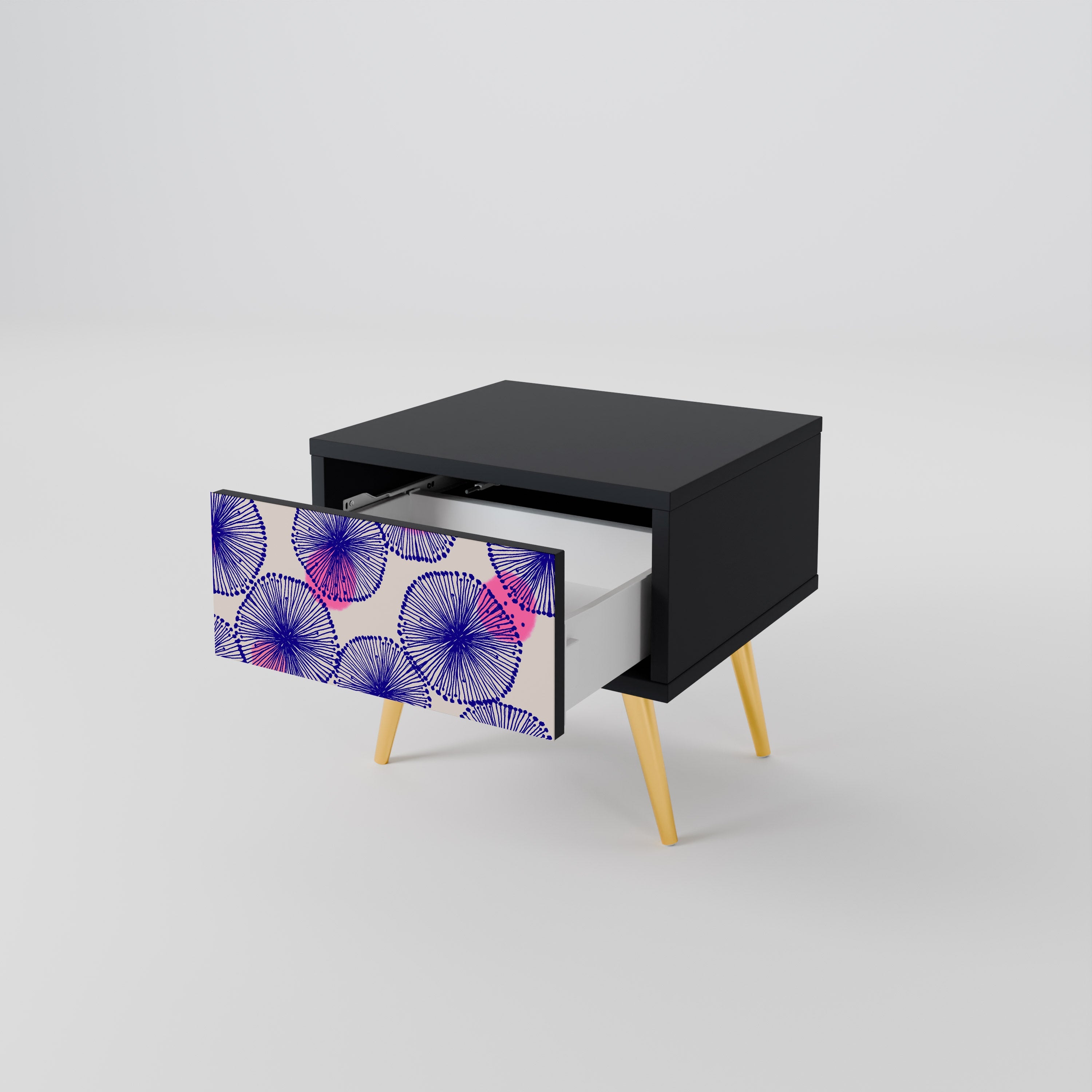 Table de chevet MAGIC NATURE en finition noire