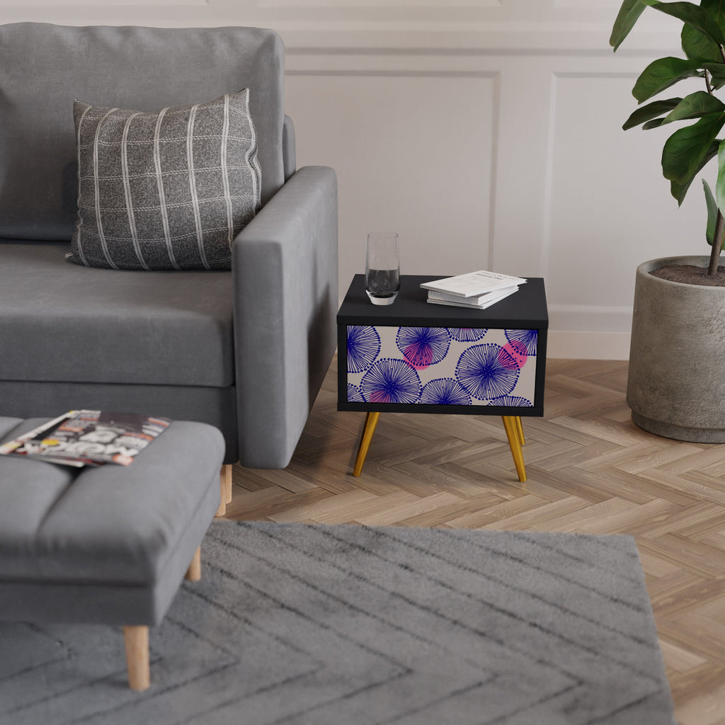 Table de chevet MAGIC NATURE en finition noire