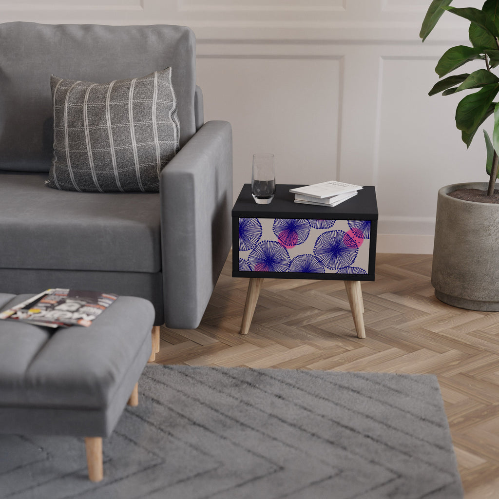 Table de chevet MAGIC NATURE en finition noire