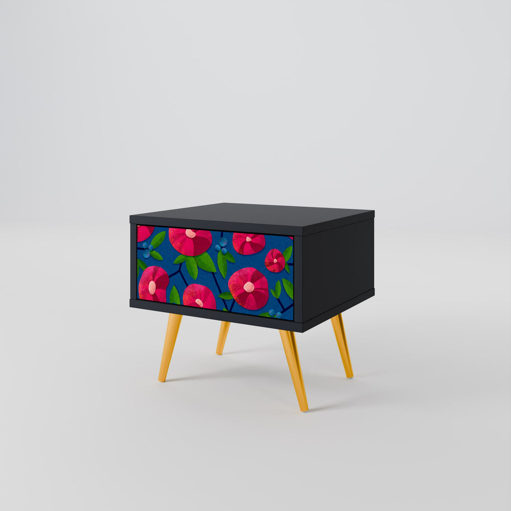Table de chevet SPRING THOUGHTS en finition noire