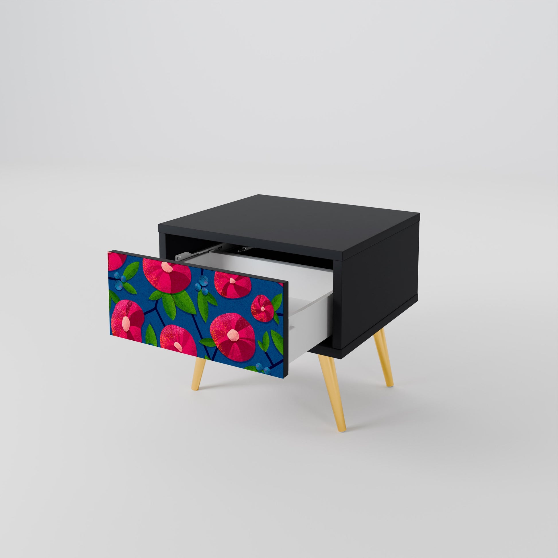 Table de chevet SPRING THOUGHTS en finition noire