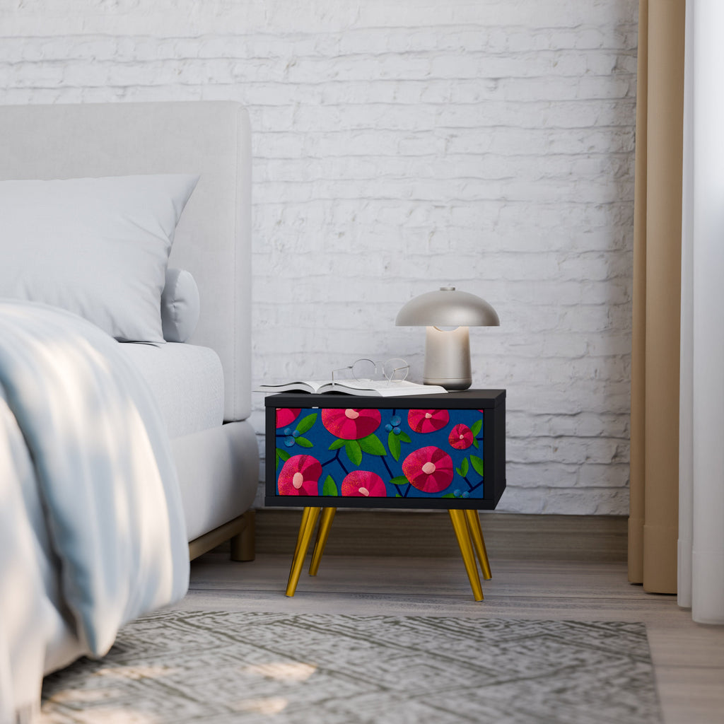 Table de chevet SPRING THOUGHTS en finition noire