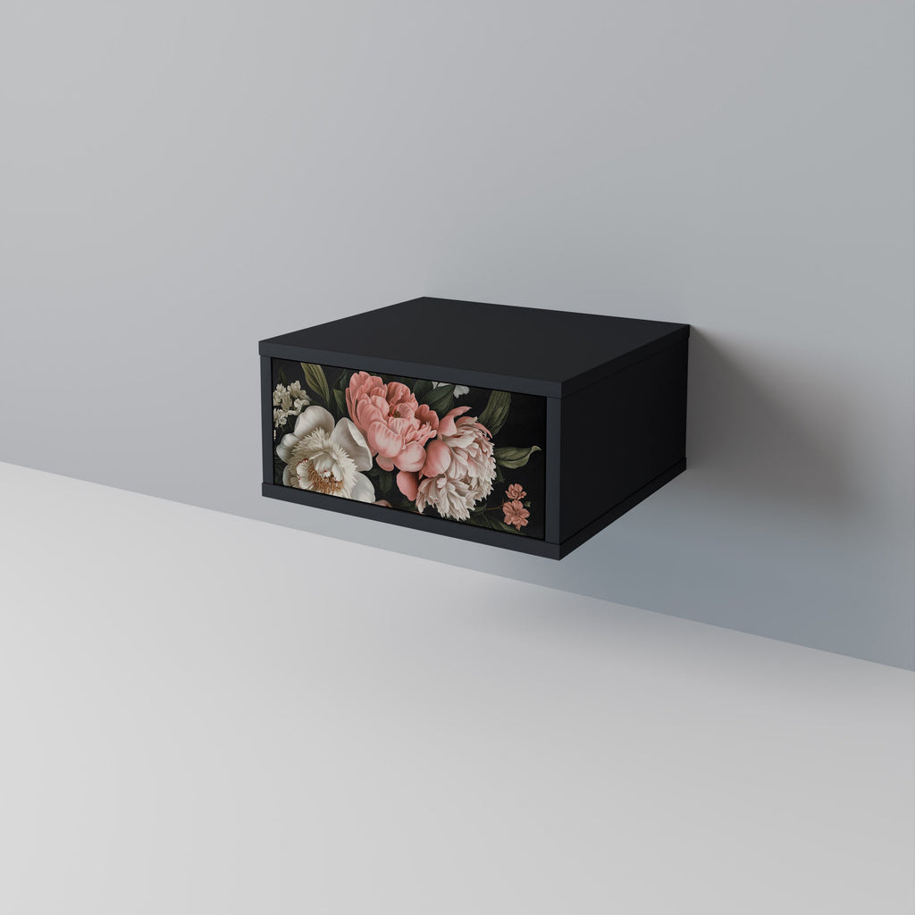 Table de chevet LUSH ELEGANCE en finition noire