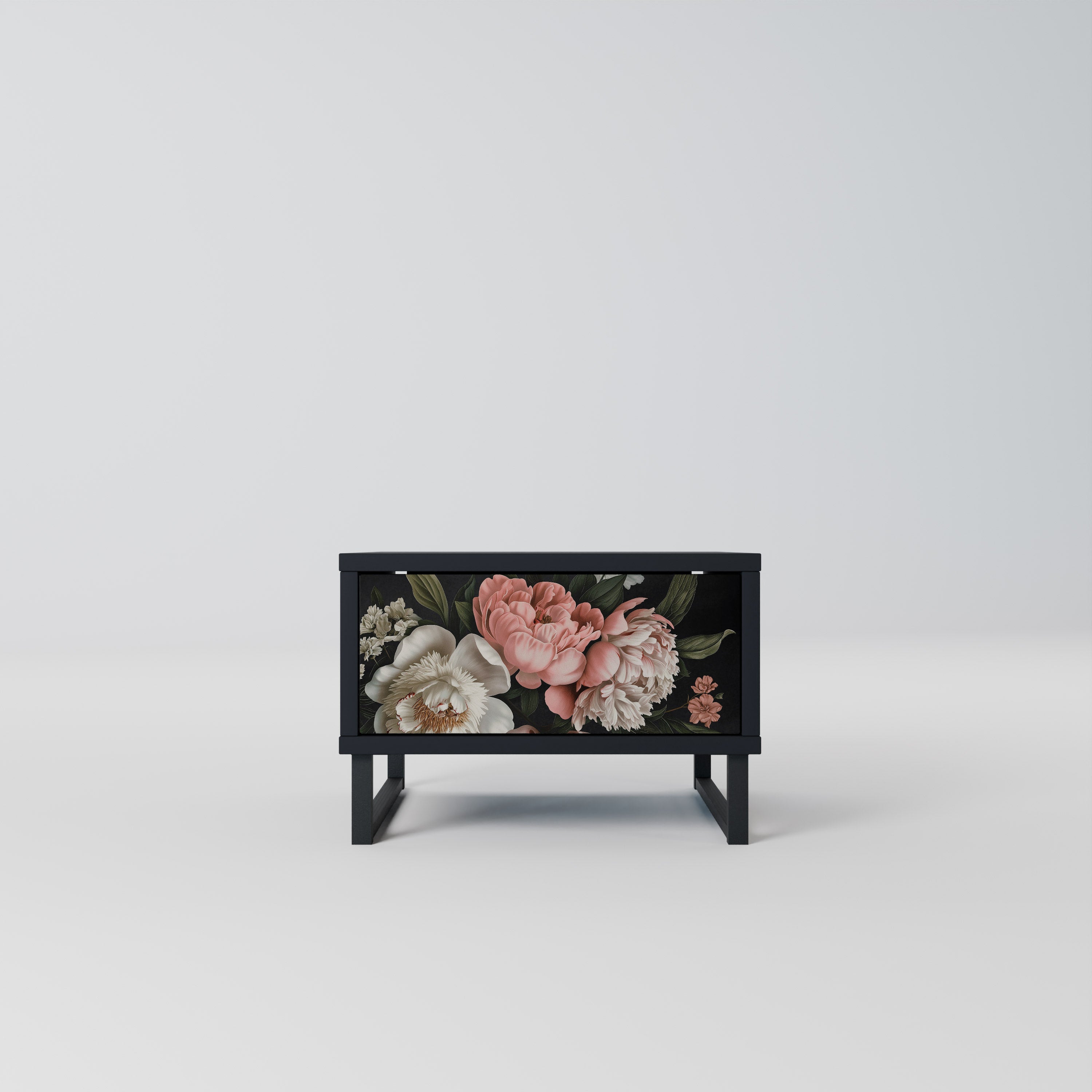 Table de chevet LUSH ELEGANCE en finition noire