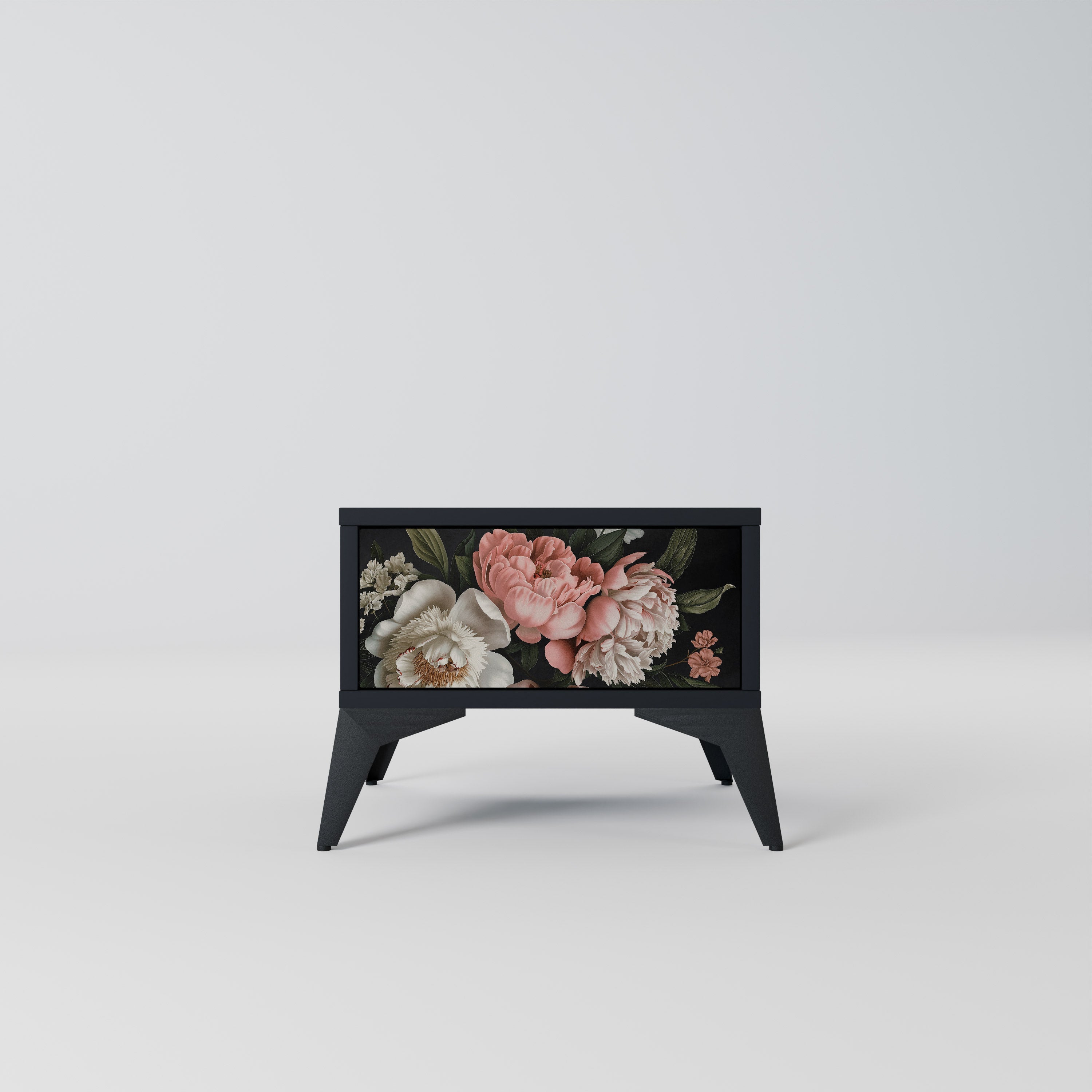 Table de chevet LUSH ELEGANCE en finition noire
