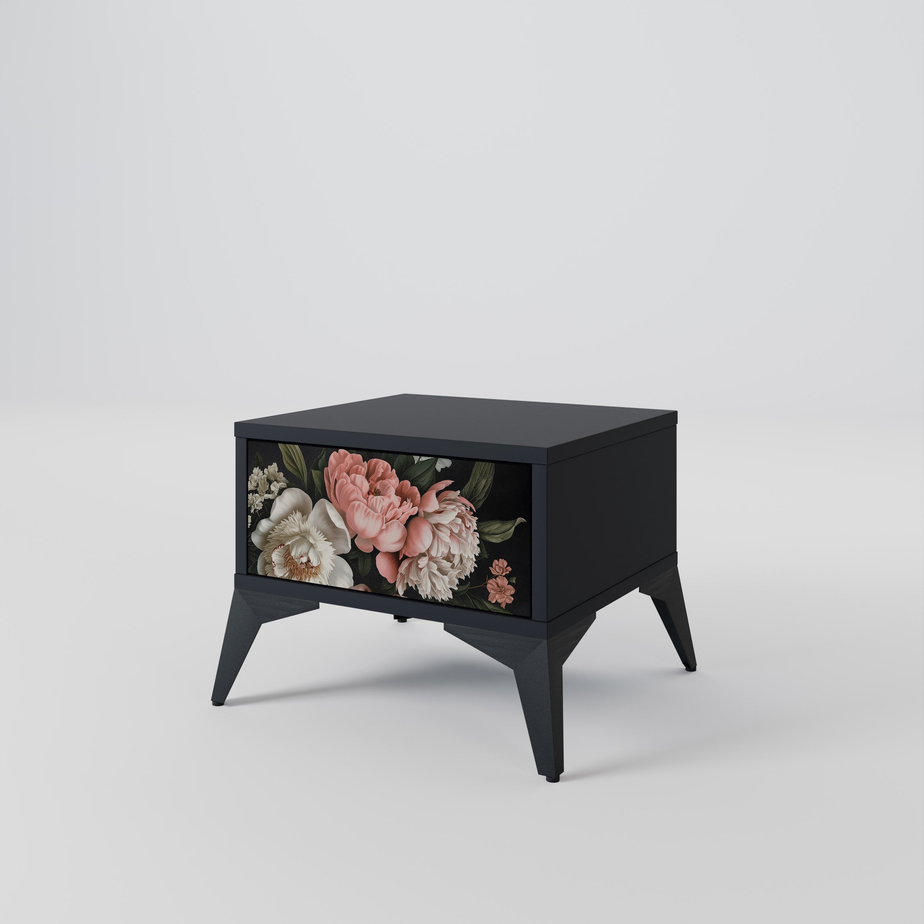 Table de chevet LUSH ELEGANCE en finition noire