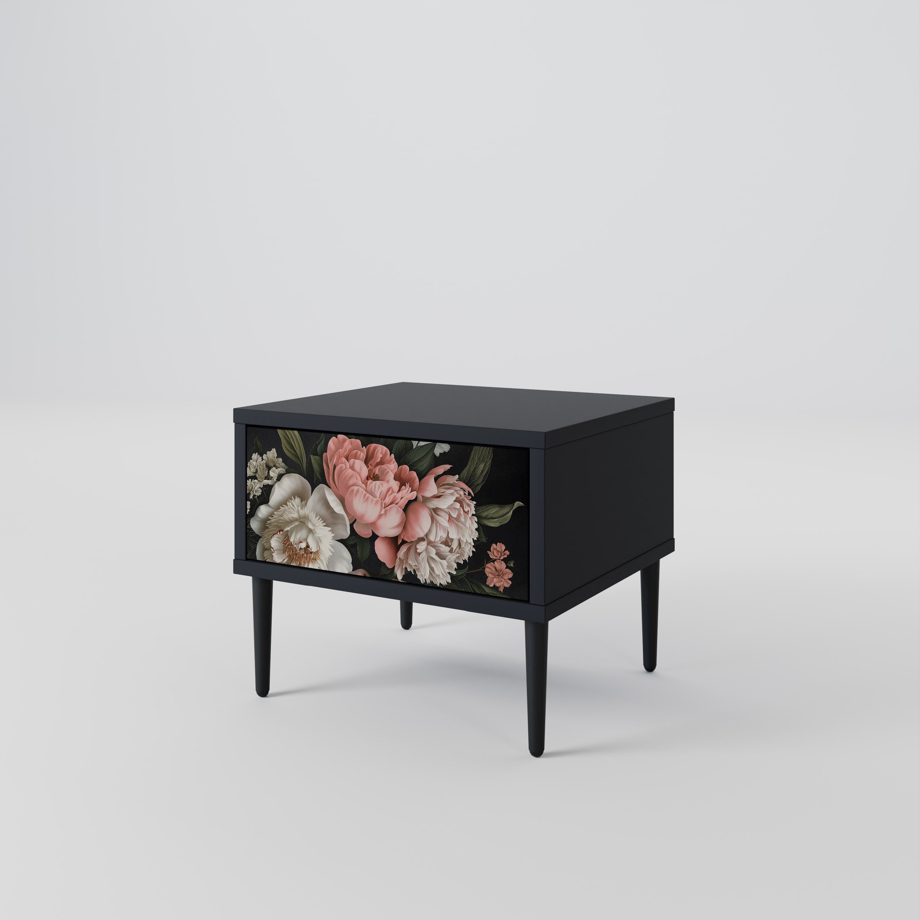 Table de chevet LUSH ELEGANCE en finition noire