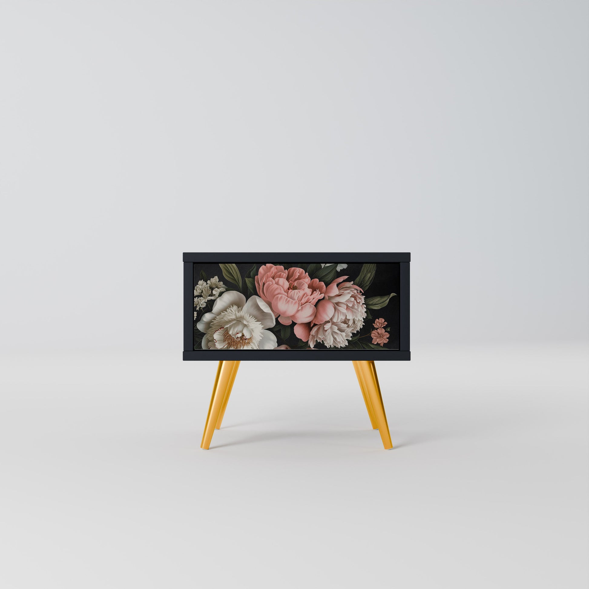 Table de chevet LUSH ELEGANCE en finition noire