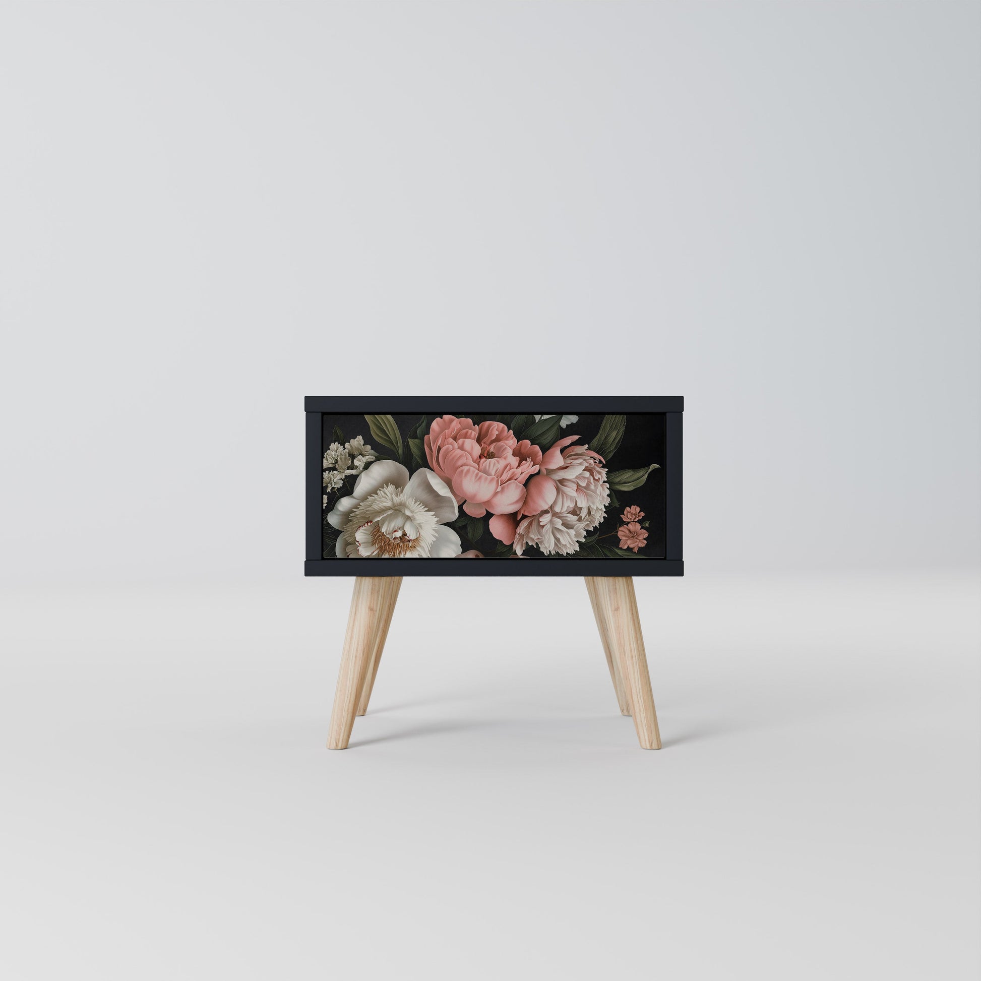 Table de chevet LUSH ELEGANCE en finition noire