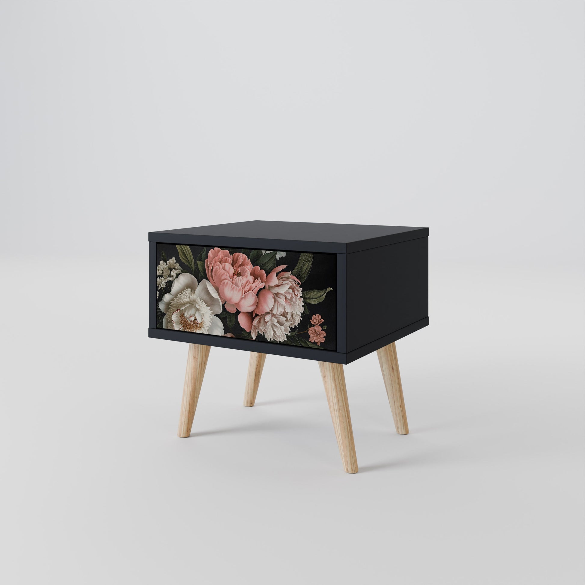 Table de chevet LUSH ELEGANCE en finition noire