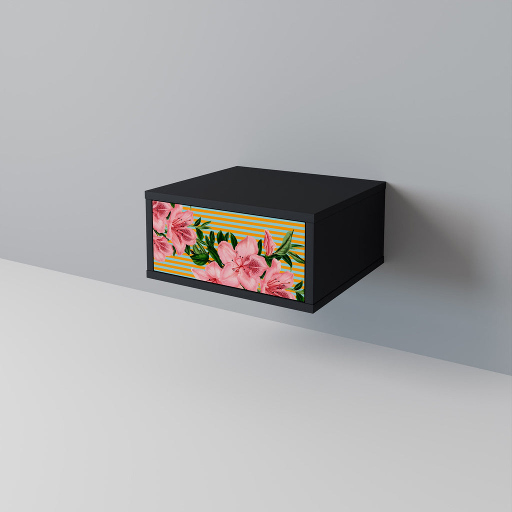 Table de chevet FRAGILE BEAUTY en finition noire