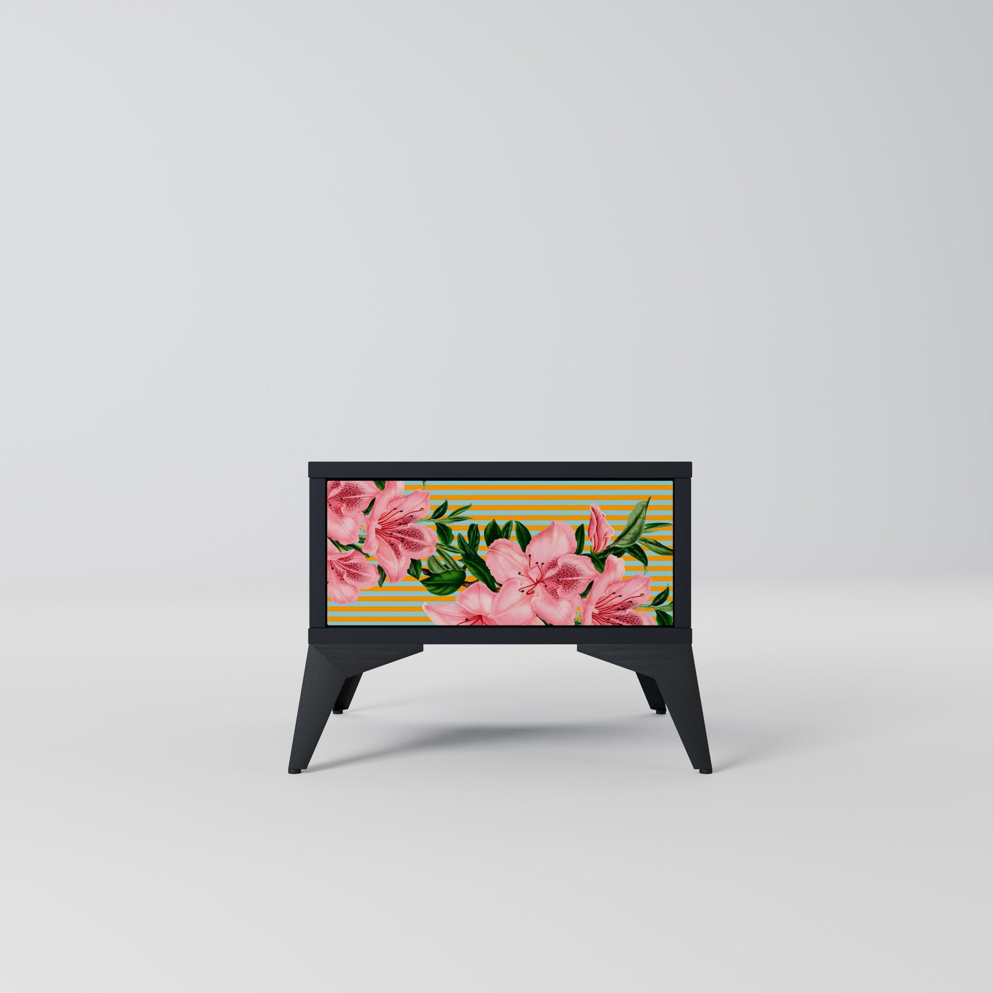 Table de chevet FRAGILE BEAUTY en finition noire