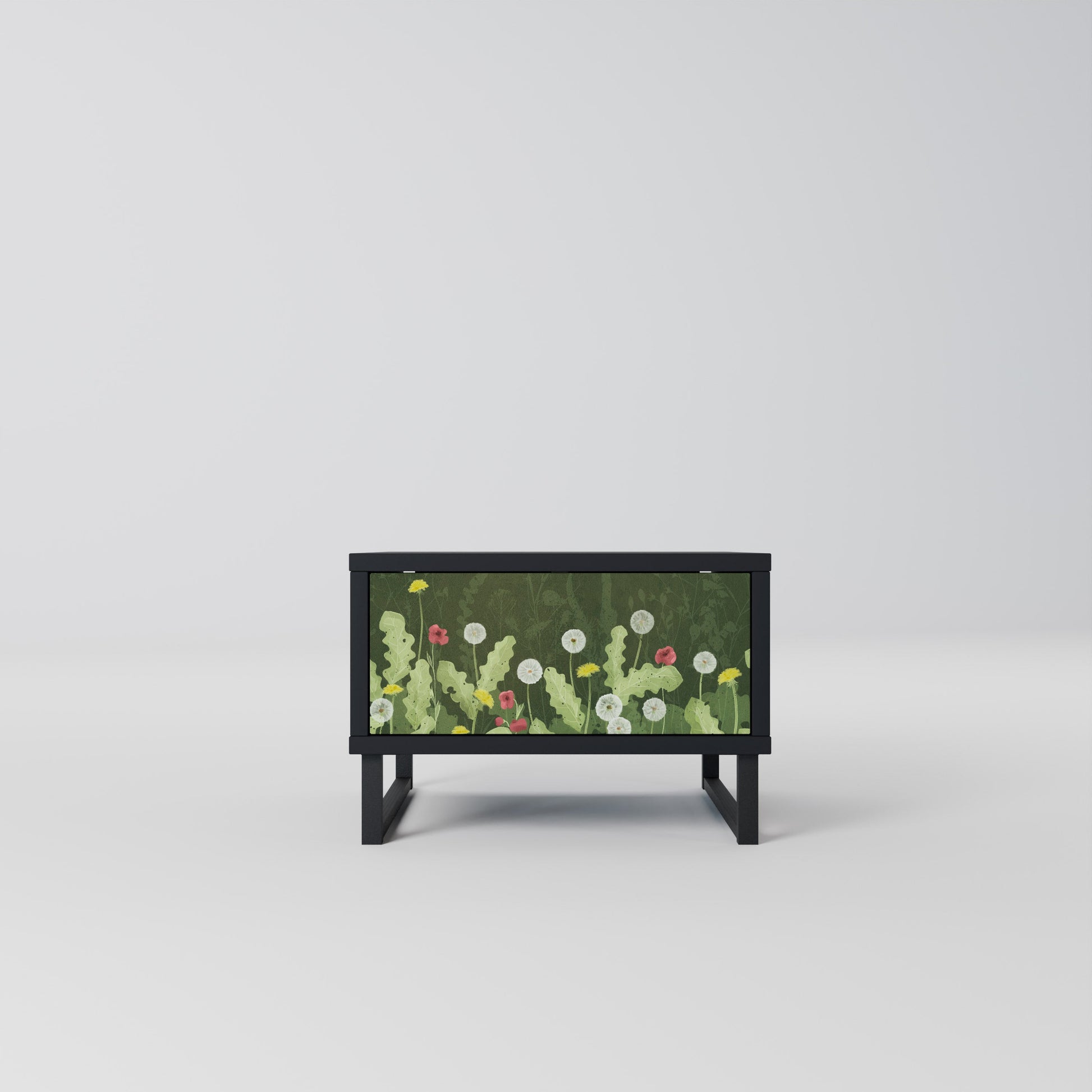 Table de chevet DANDELION AMUSE en finition noire