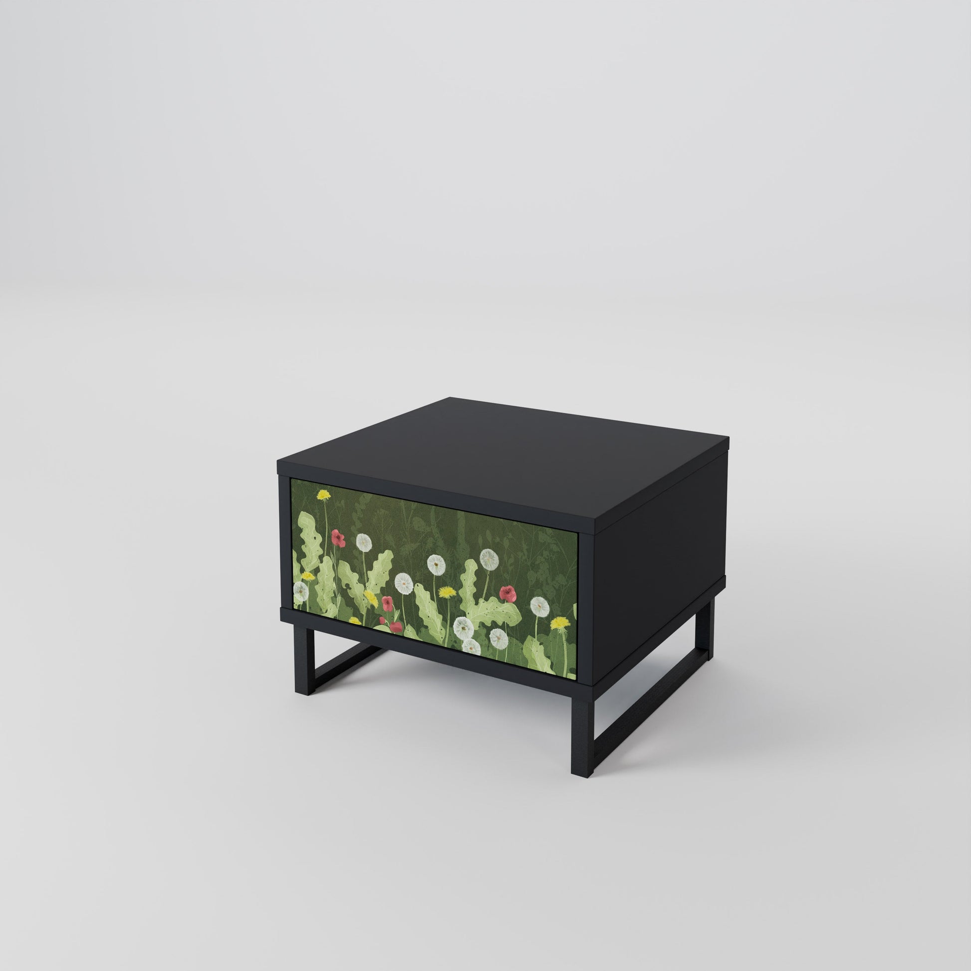 Table de chevet DANDELION AMUSE en finition noire