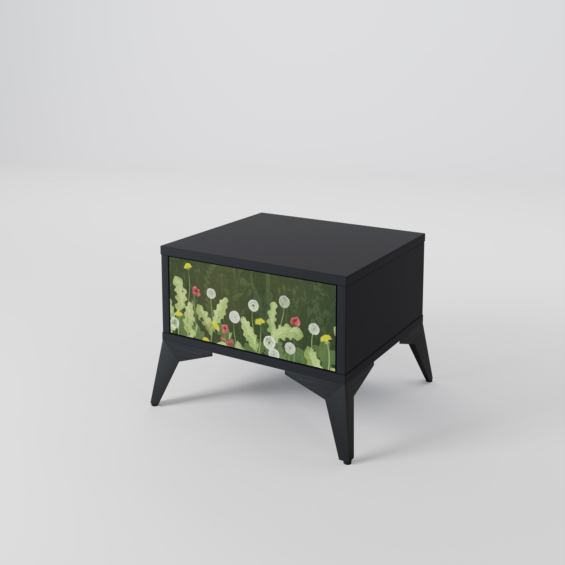 Table de chevet DANDELION AMUSE en finition noire