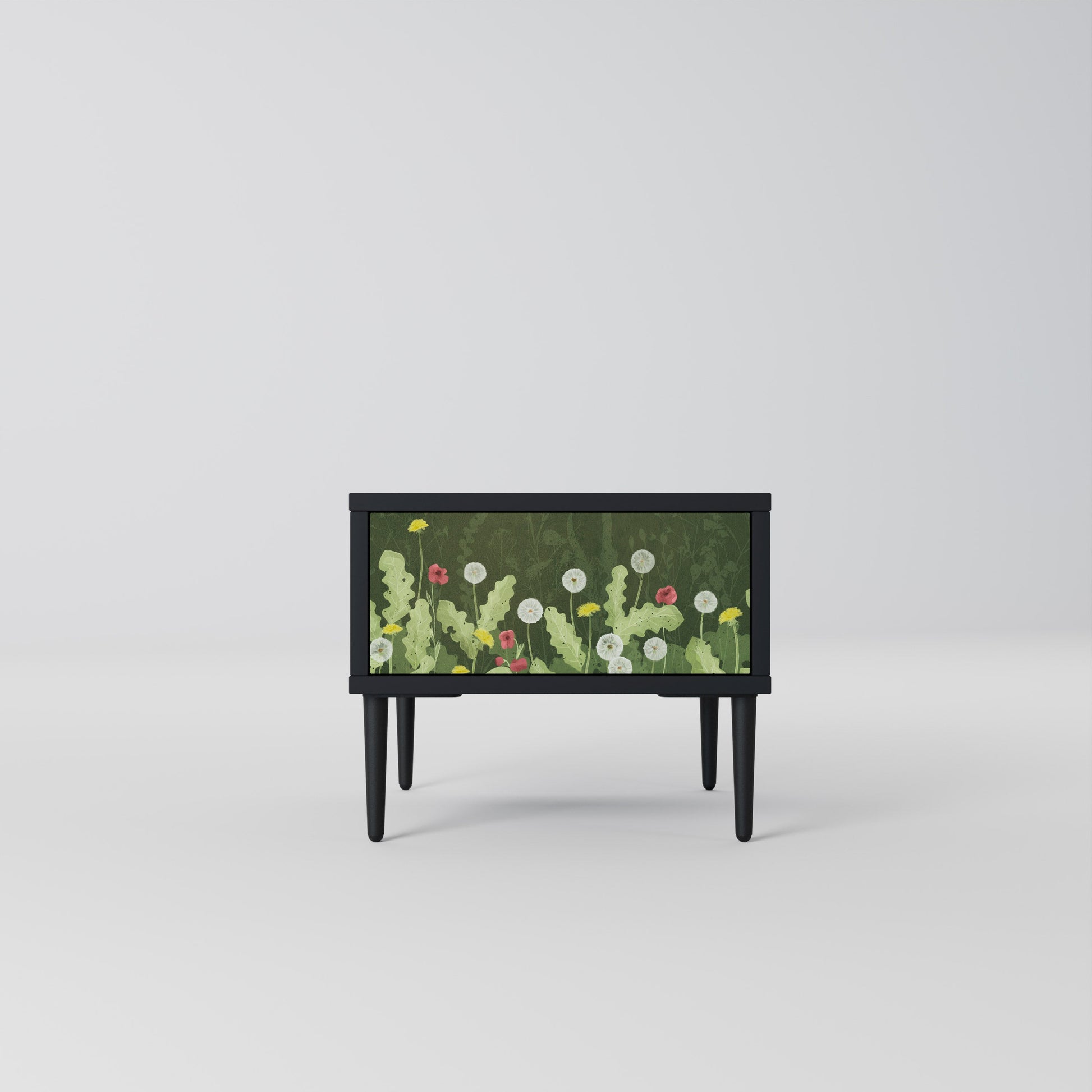 Table de chevet DANDELION AMUSE en finition noire
