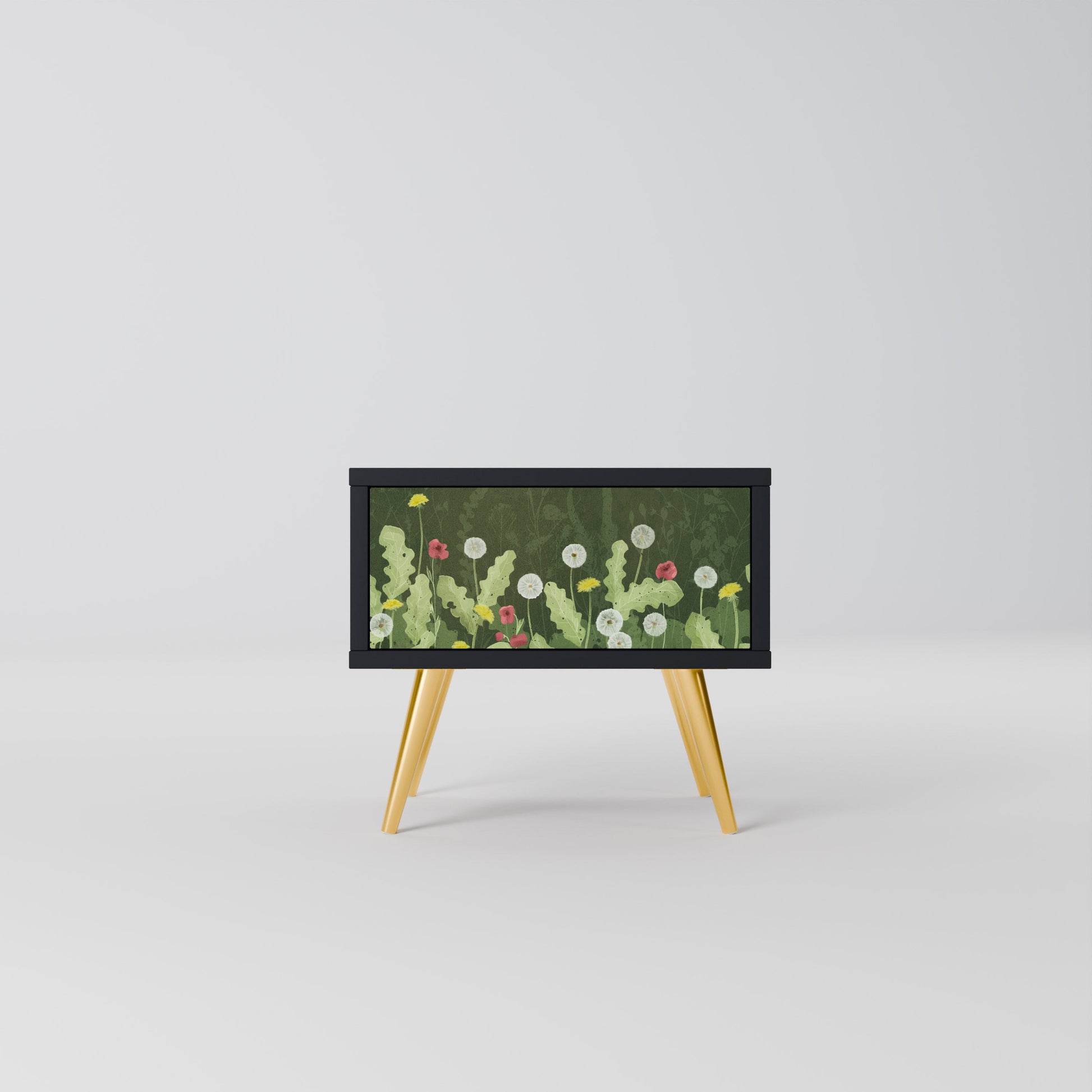 Table de chevet DANDELION AMUSE en finition noire