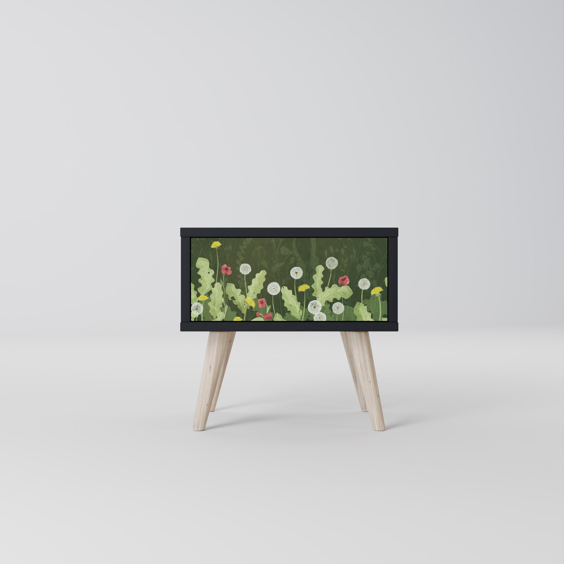 Table de chevet DANDELION AMUSE en finition noire