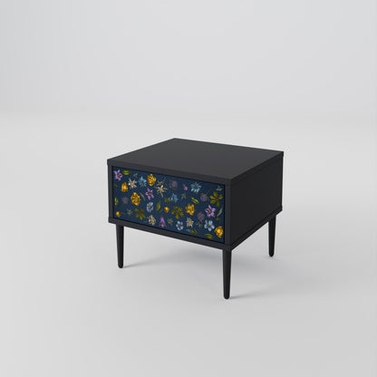 FLOWERS ON NAVY BLUE Nightstand