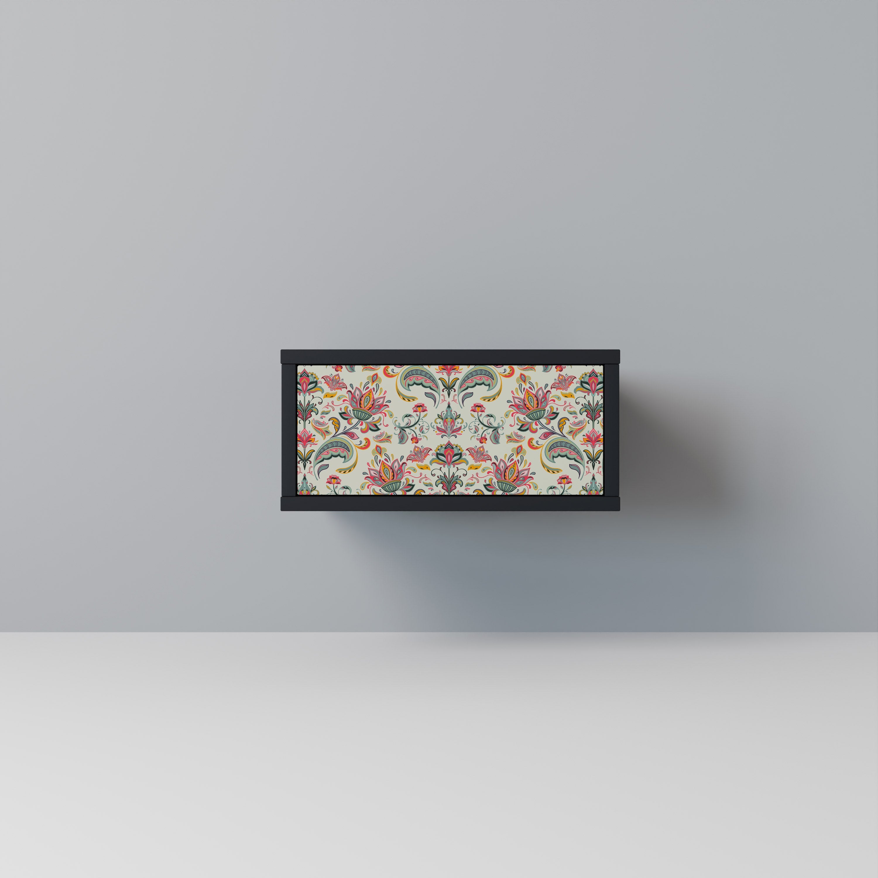 Table de chevet ORGANIC FOLKLORE en finition noire