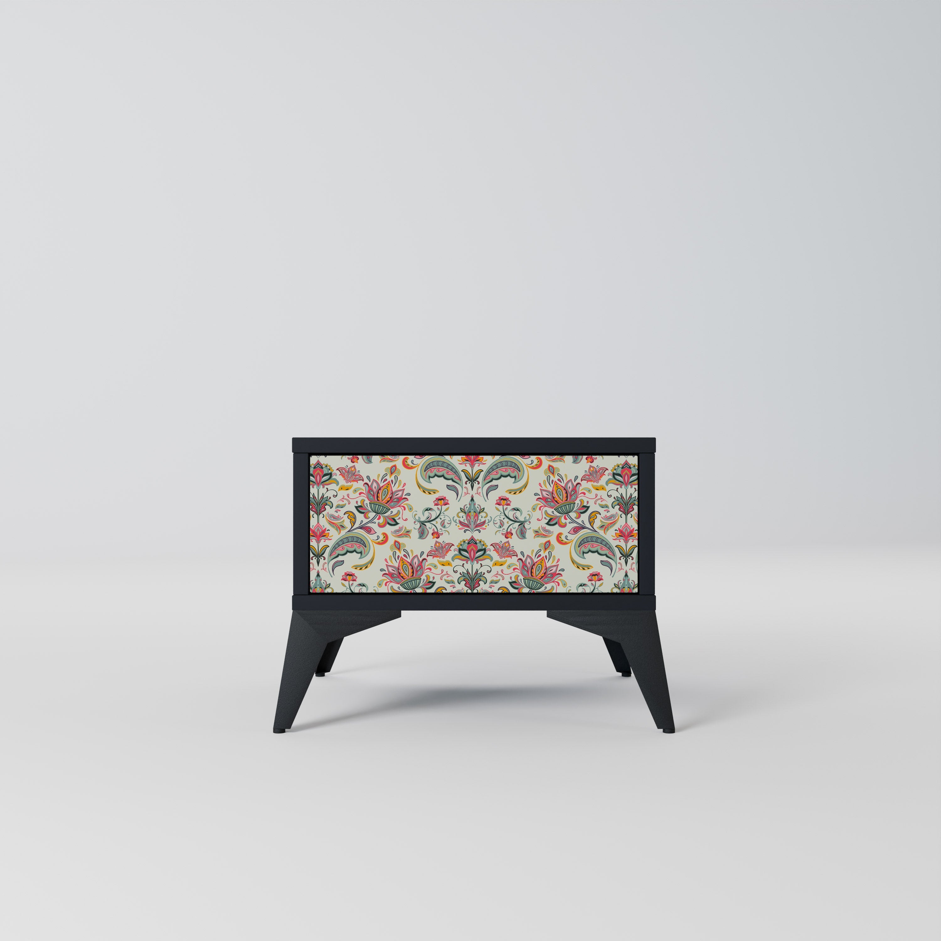 Table de chevet ORGANIC FOLKLORE en finition noire