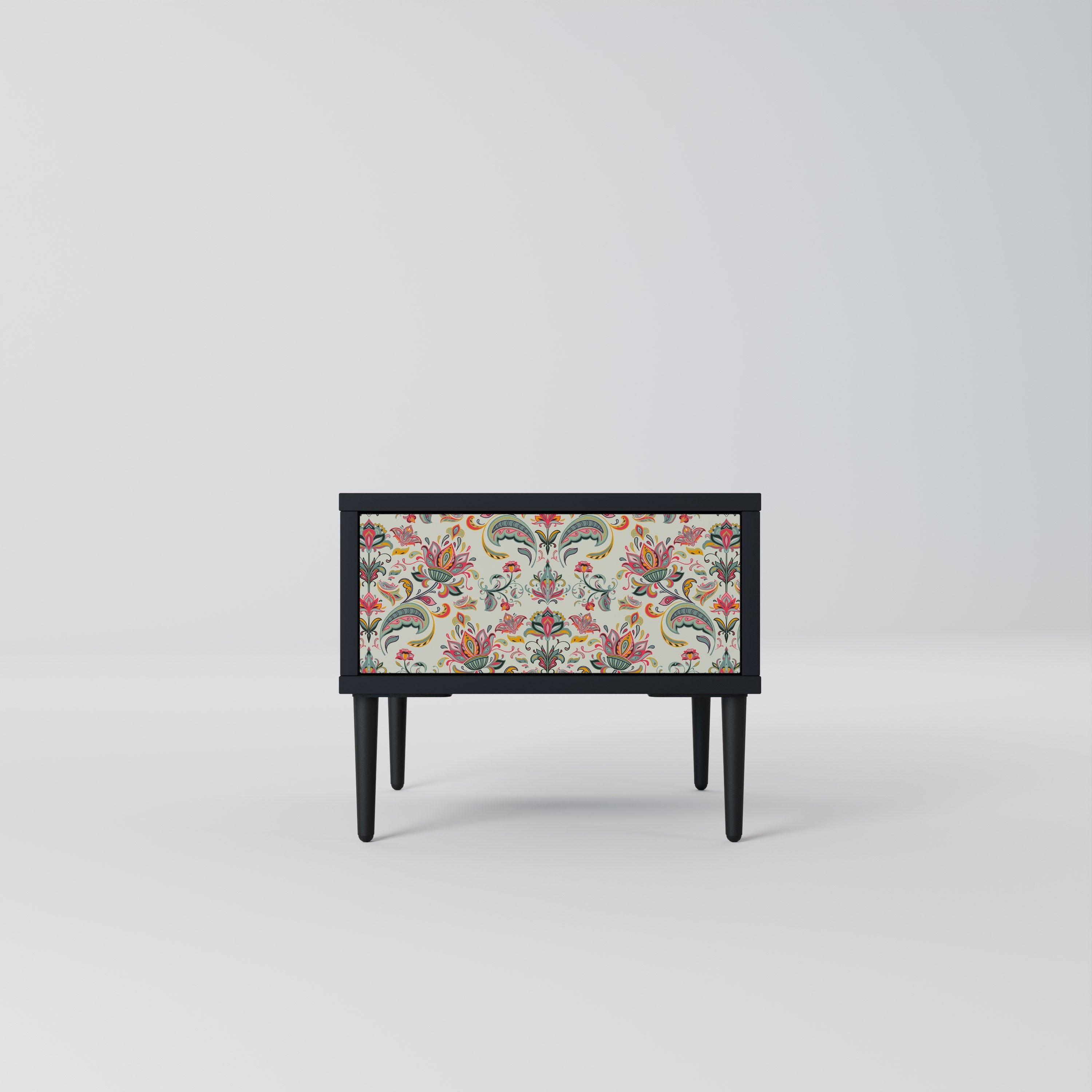 Table de chevet ORGANIC FOLKLORE en finition noire