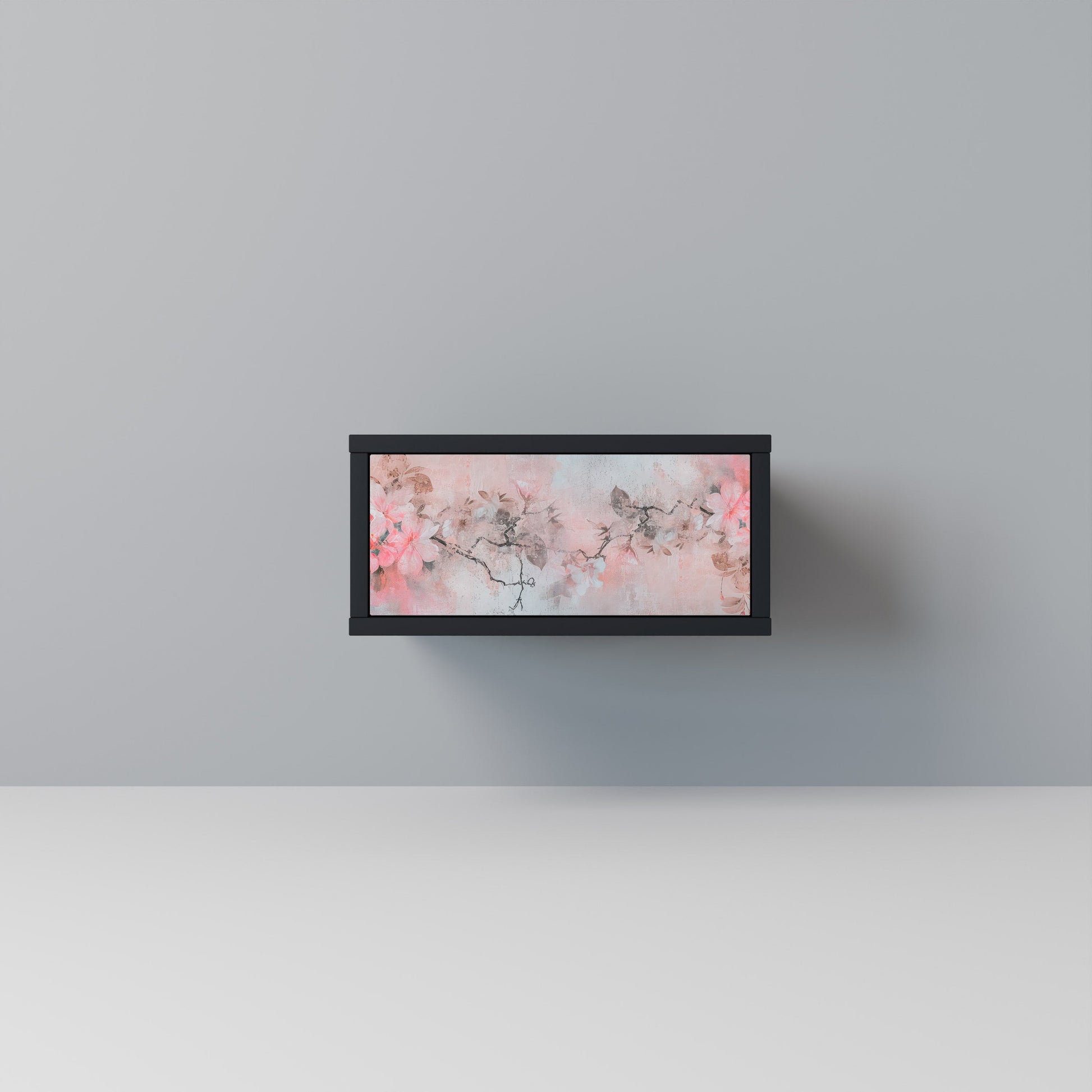 Table de chevet CHERRY BLOSSOM en finition noire