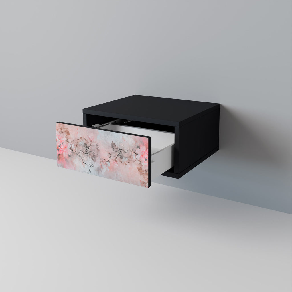 Table de chevet CHERRY BLOSSOM en finition noire