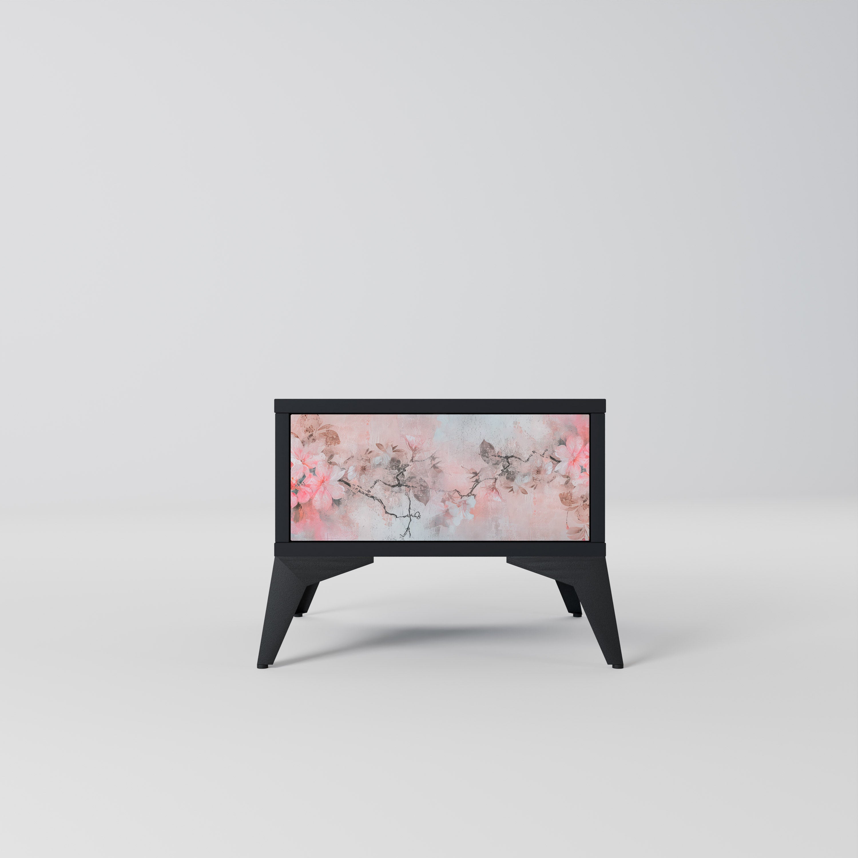 Table de chevet CHERRY BLOSSOM en finition noire