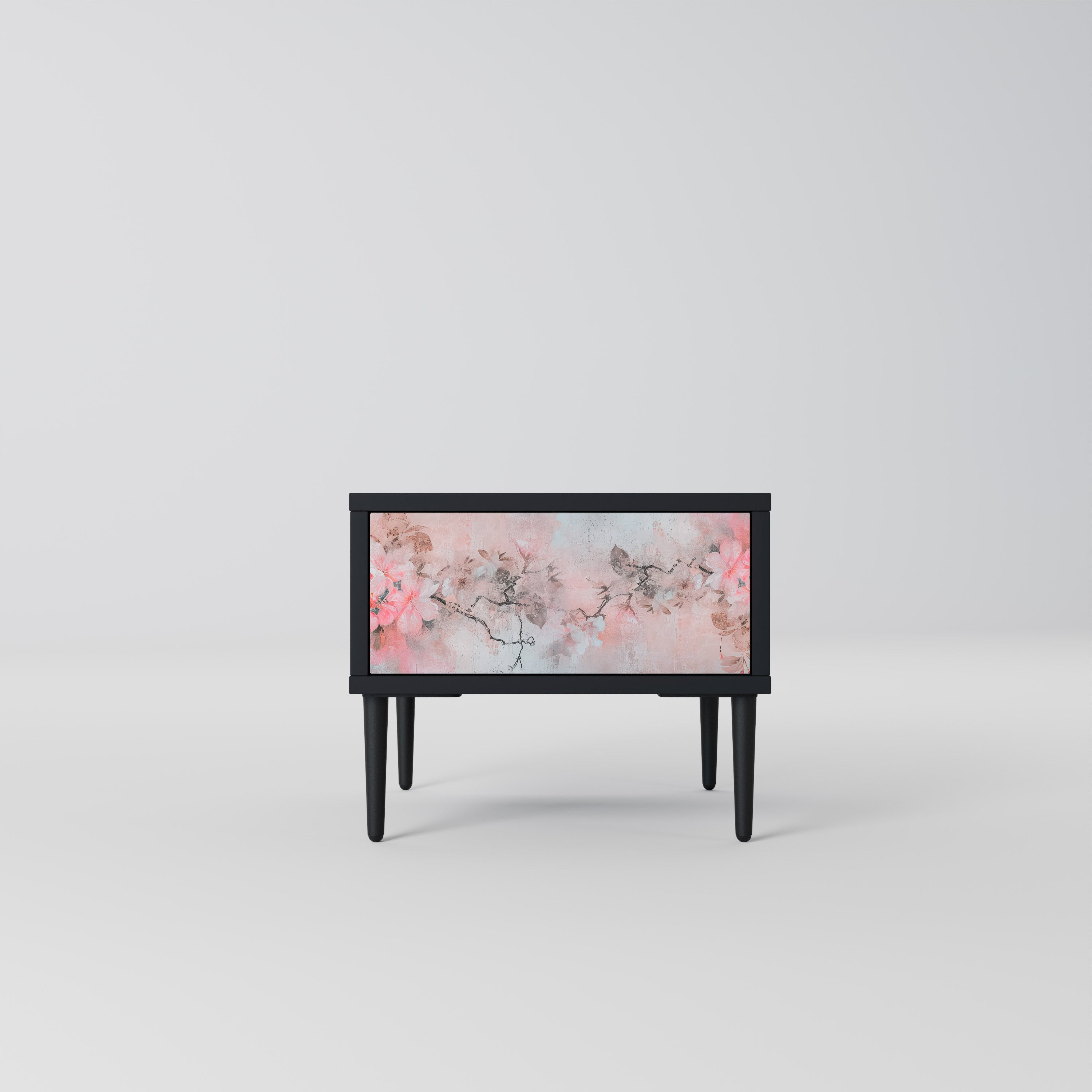 Table de chevet CHERRY BLOSSOM en finition noire