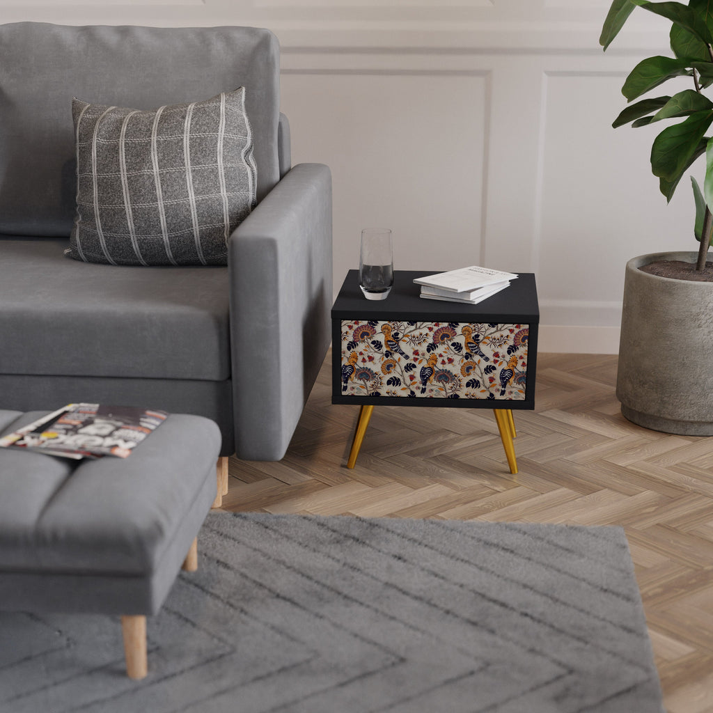 Table de chevet EMINENT HOOPOE en finition noire