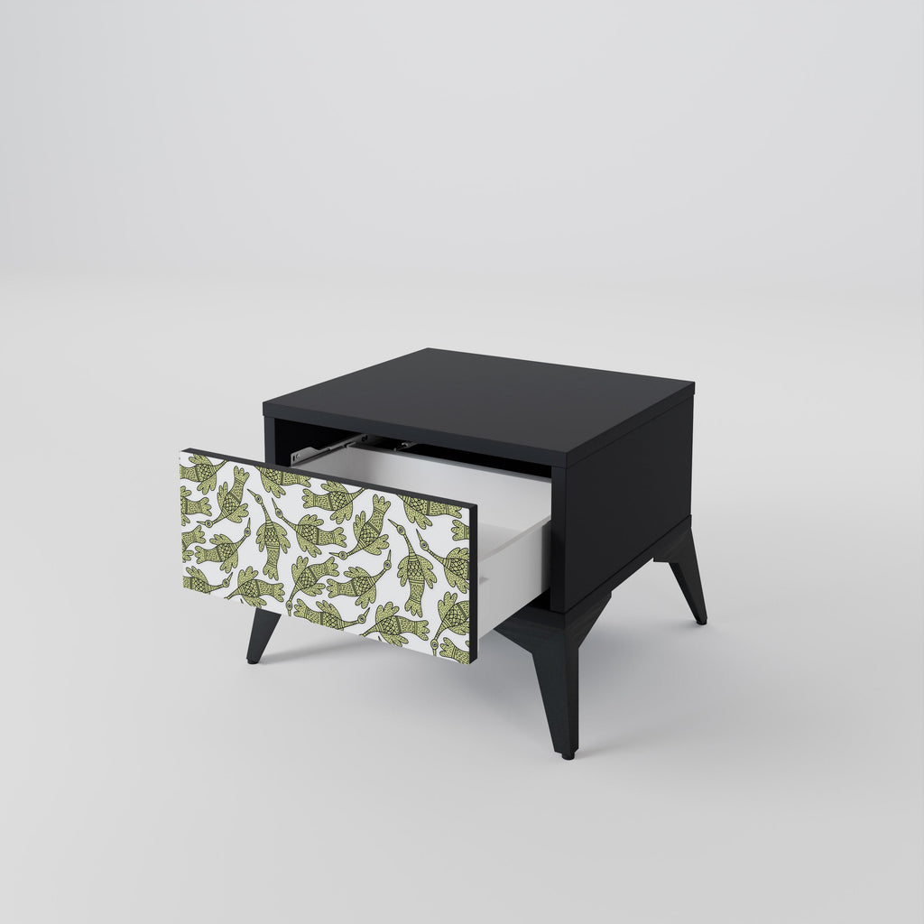 Table de chevet SEEDLING SONGBIRD en finition noire
