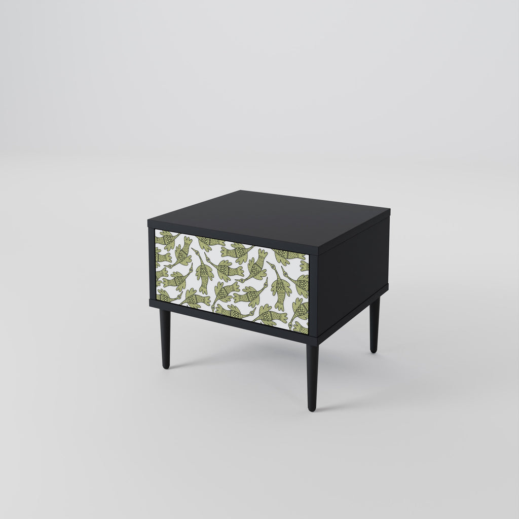 Table de chevet SEEDLING SONGBIRD en finition noire
