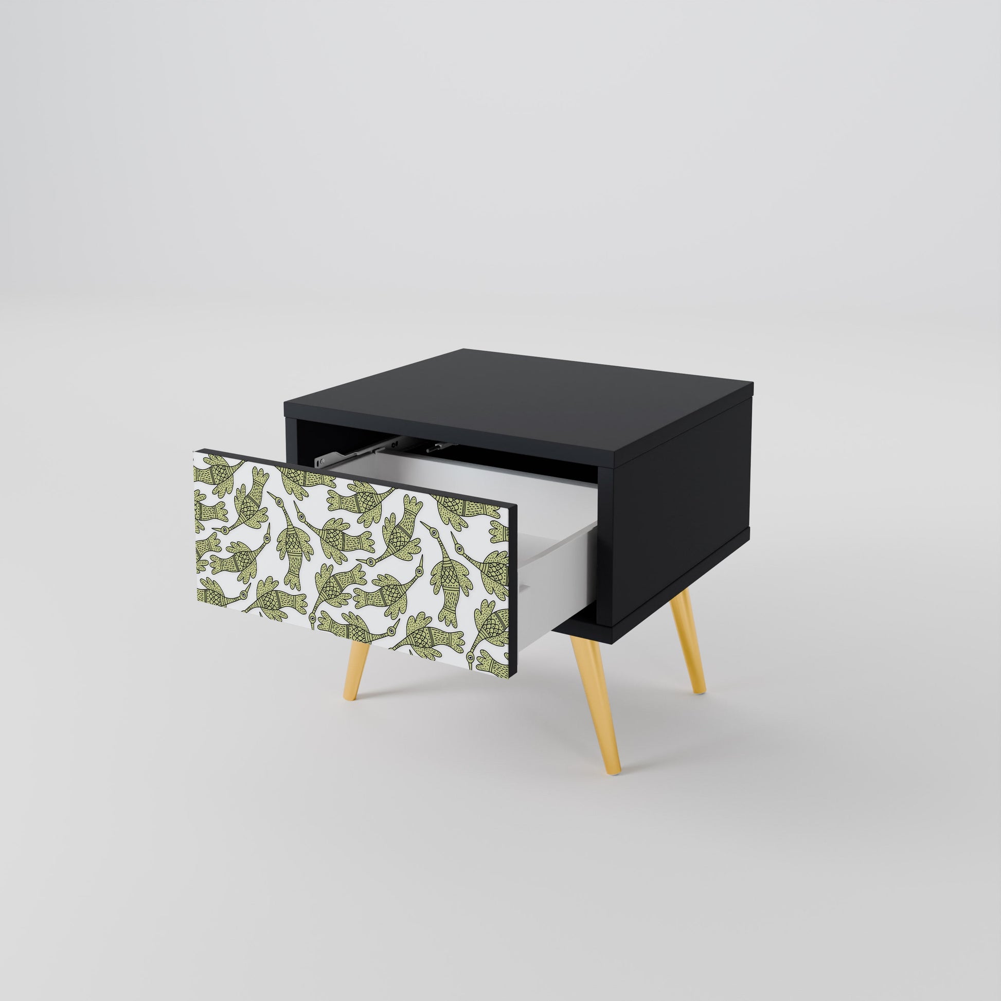 Table de chevet SEEDLING SONGBIRD en finition noire